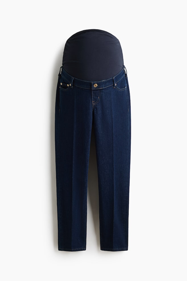 MAMA Slim Straight Ankle Jeans - Donker denimblauw/Licht denimblauw - 1