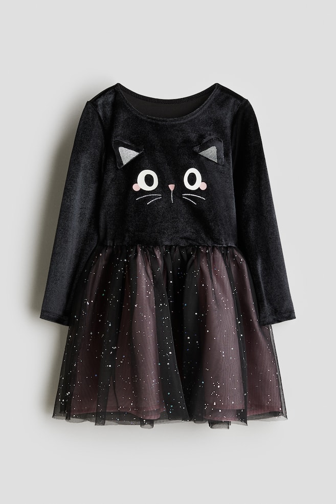 Robe de danseuse - Noir/chat/Noir/squelette/Noir/araignée/Noir/squelette/Rouge foncé/Rose ancien clair - 1