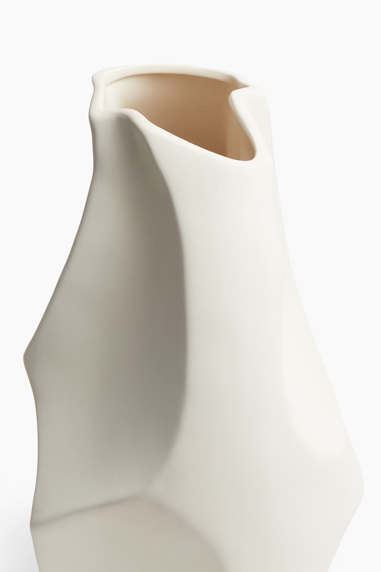 Tall stoneware vase - White/Black - 4