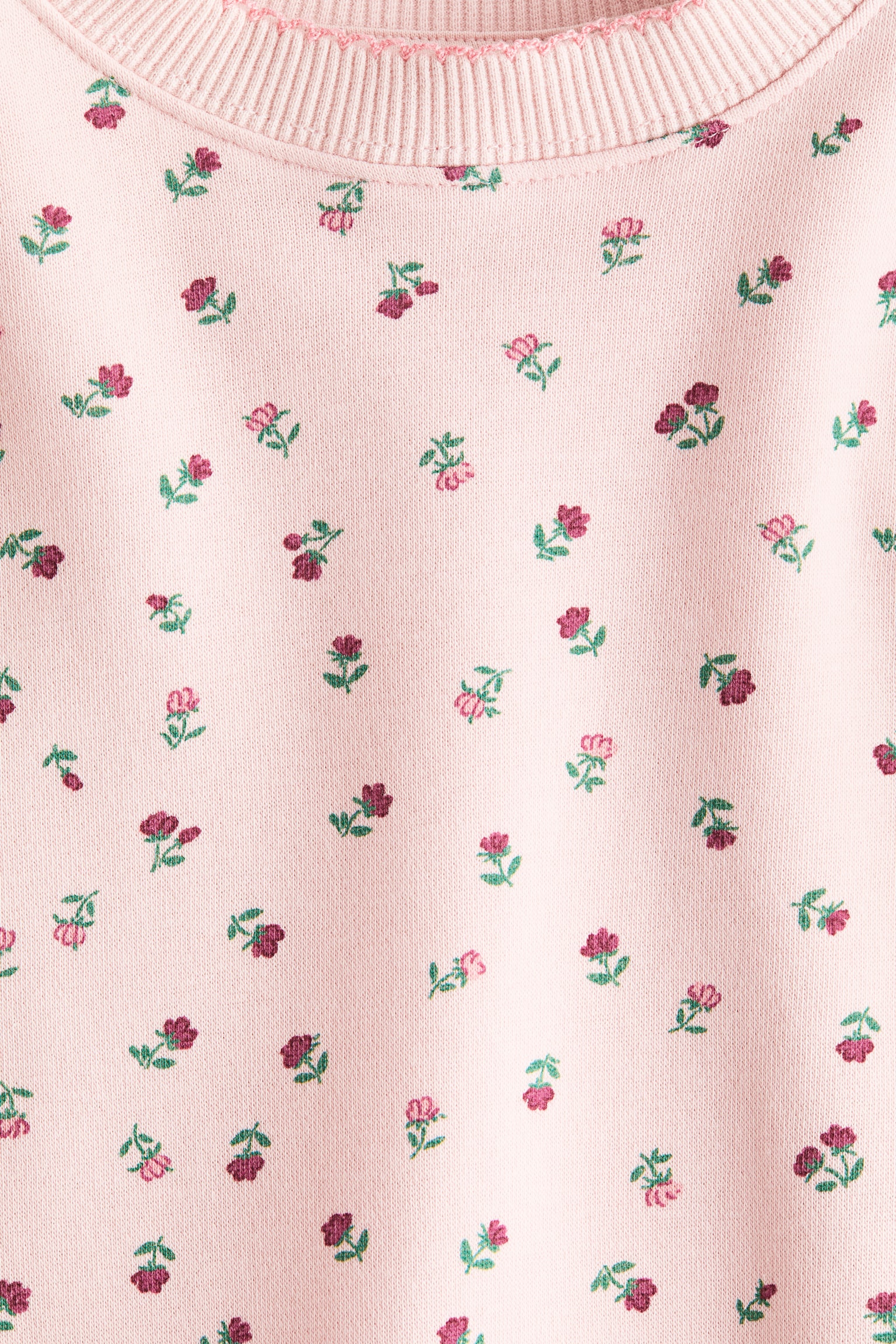 Printed brushed-inside sweatshirt - Light pink/Floral/Pink/Bear Academy/Cream/Cat/Light beige/Unicorn/Light pink/Deer/Cream/Cherries/Light pink/Unicorns/Pink/Strawberries/Cream/Bow - 2