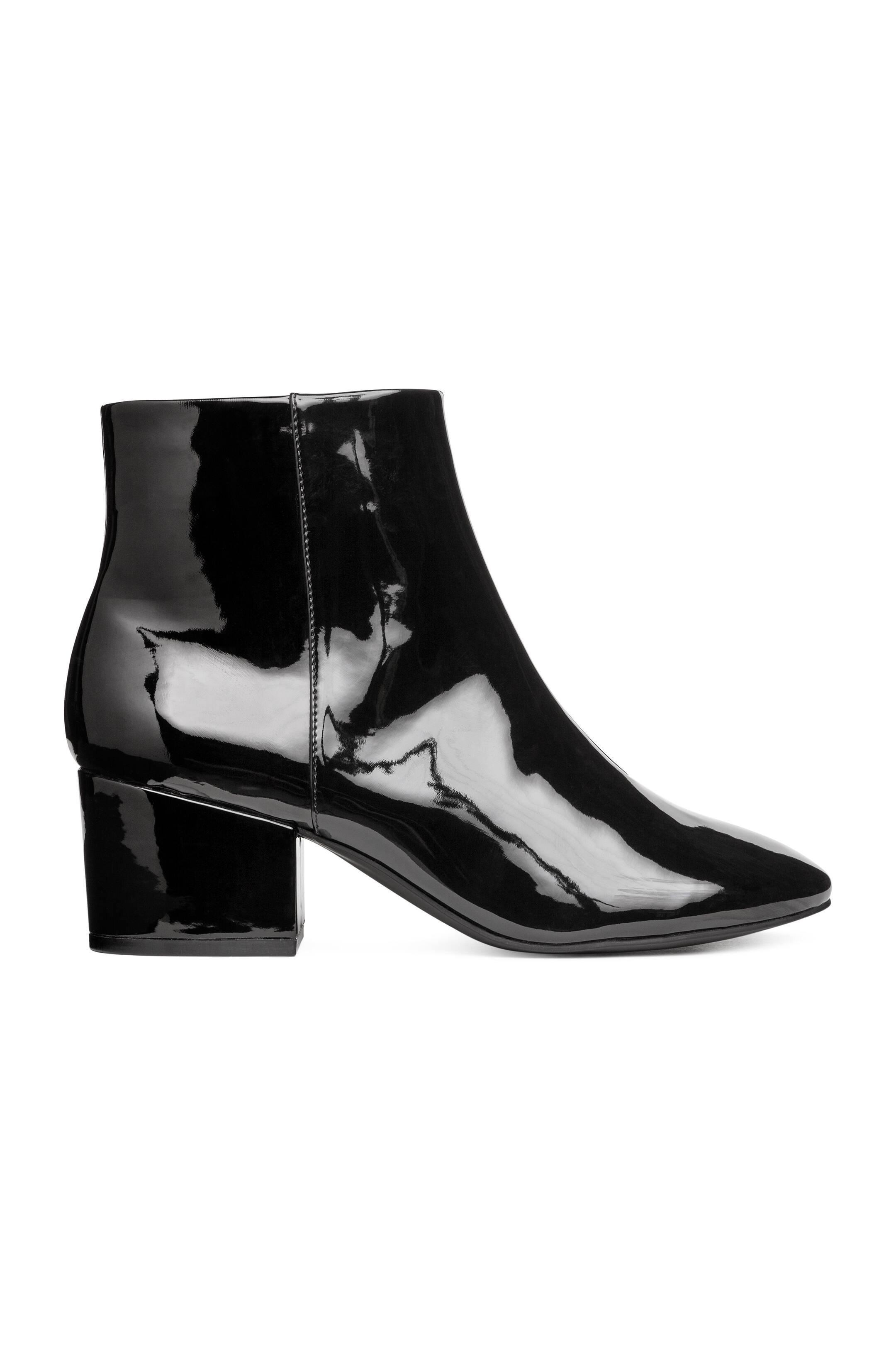 View larger image: Bottines à glissière - Black/patent - Ladies | H&M CA 1