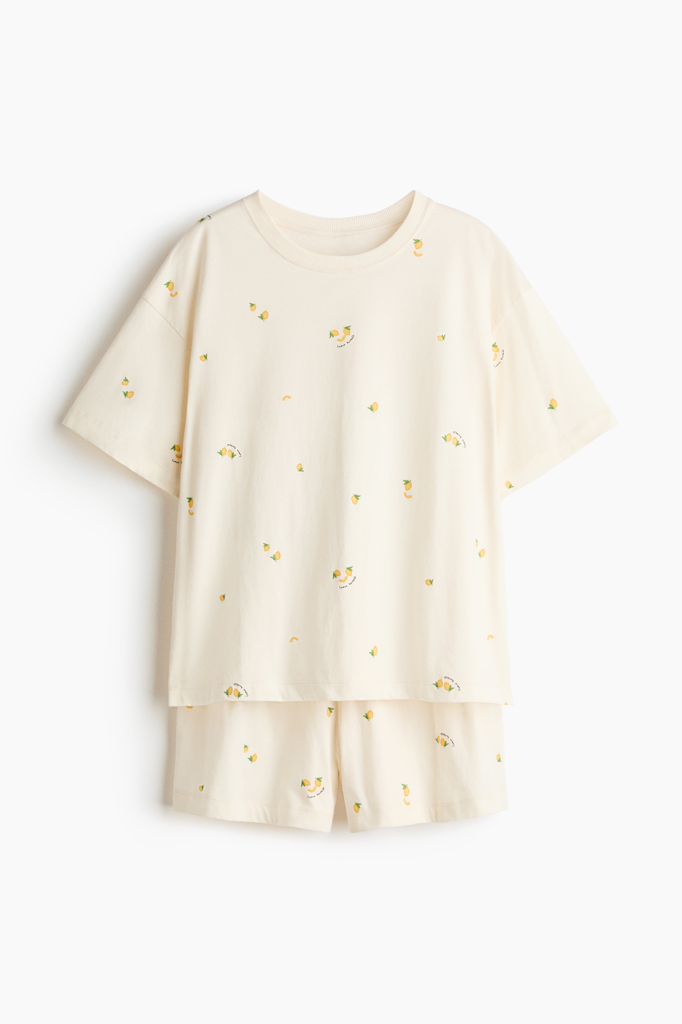 Natsæt med tryk - Creme/Citroner/Creme/Prikket/Creme/Morning Society/Hvid/Stribet/Ferskenrosa/Blomstret/Lys turkis/Lysegråmeleret/Tokyo