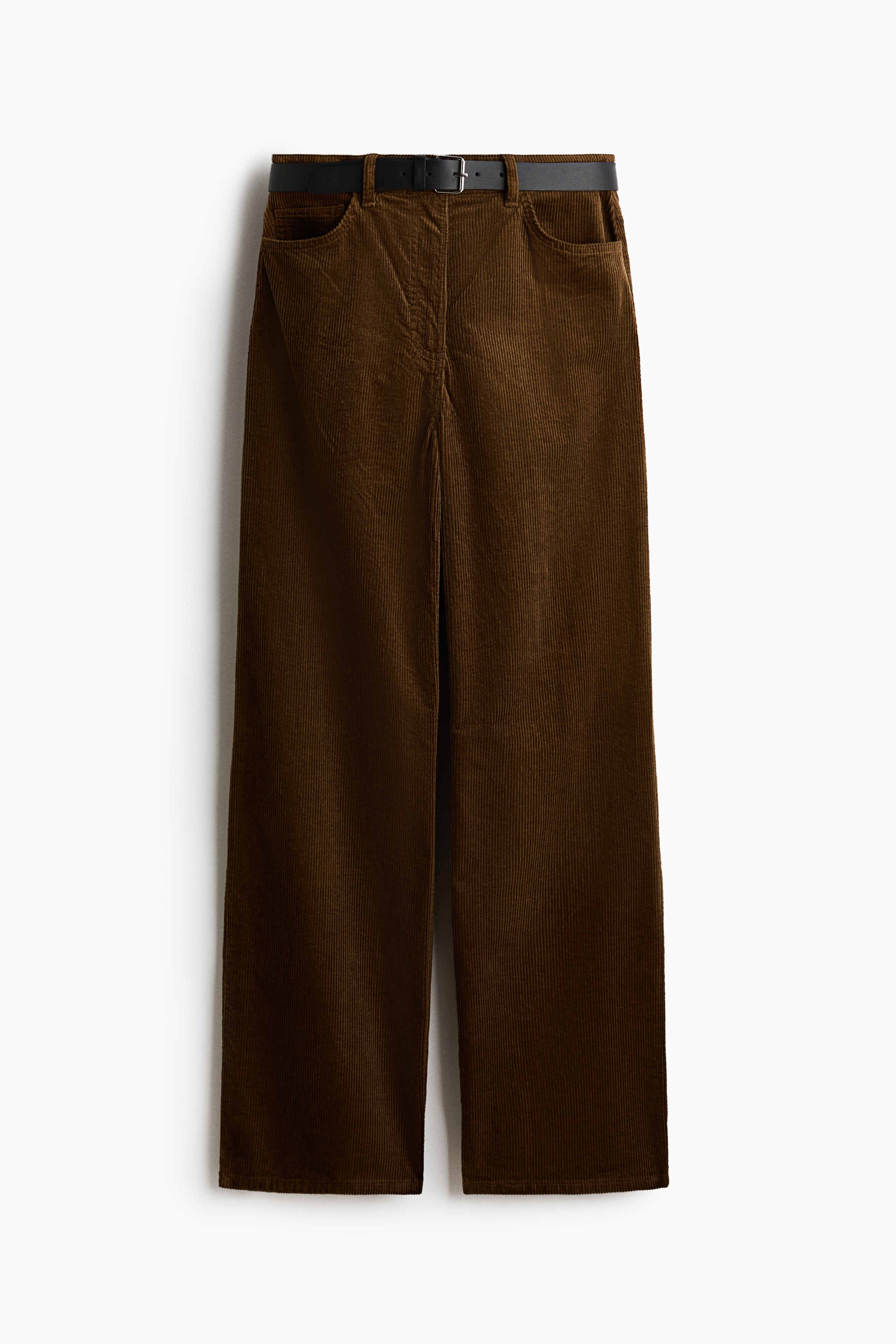 Cotton Corduroy Pants - Dark brown/Dark brown/Black