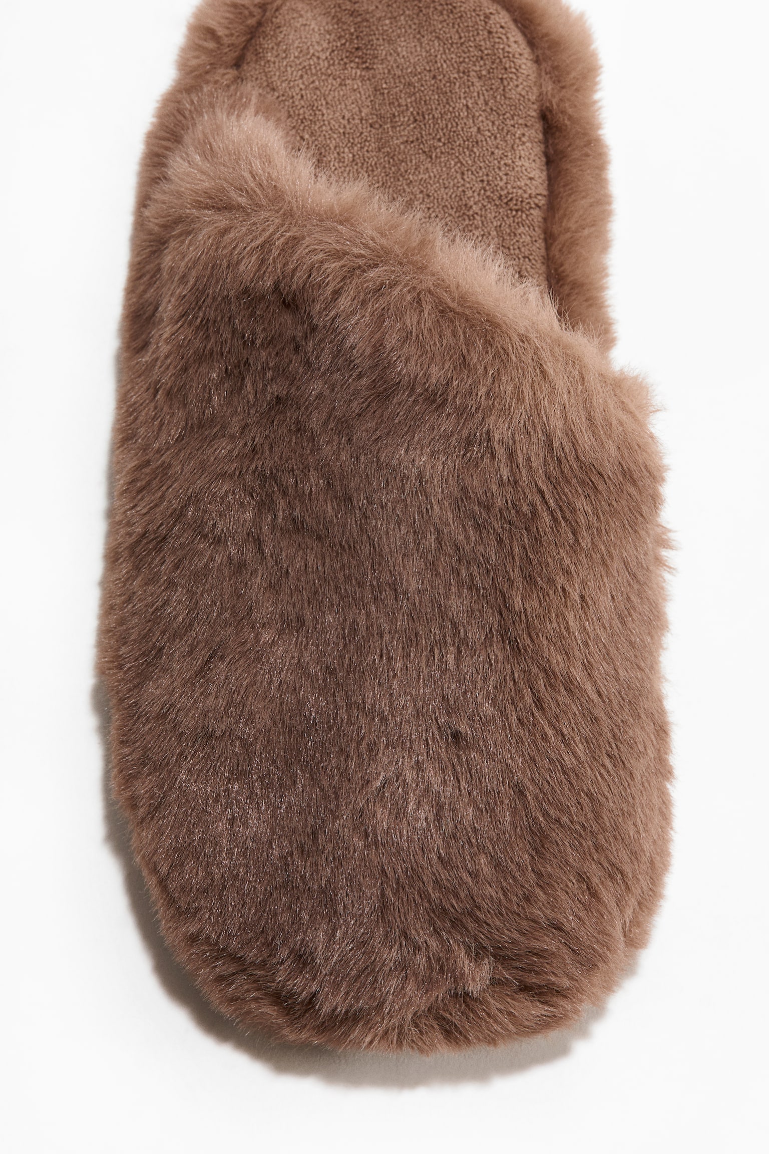 Женские тапочки H&M Fluffy Slippers, цвет: Коричневый — фото 3