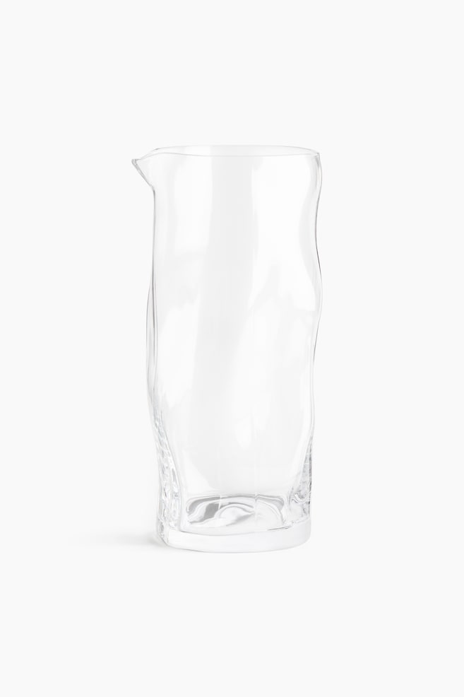 Sculptural Glass Carafe - Transparent - 1