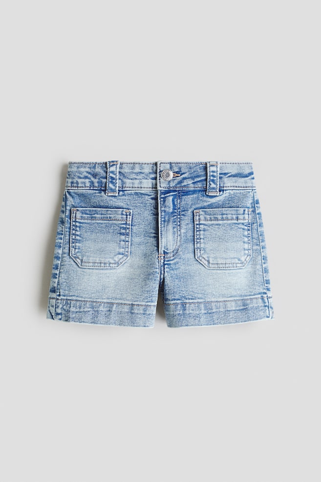 Twill shorts - Light denim blue/Light pink/White/Floral - 1