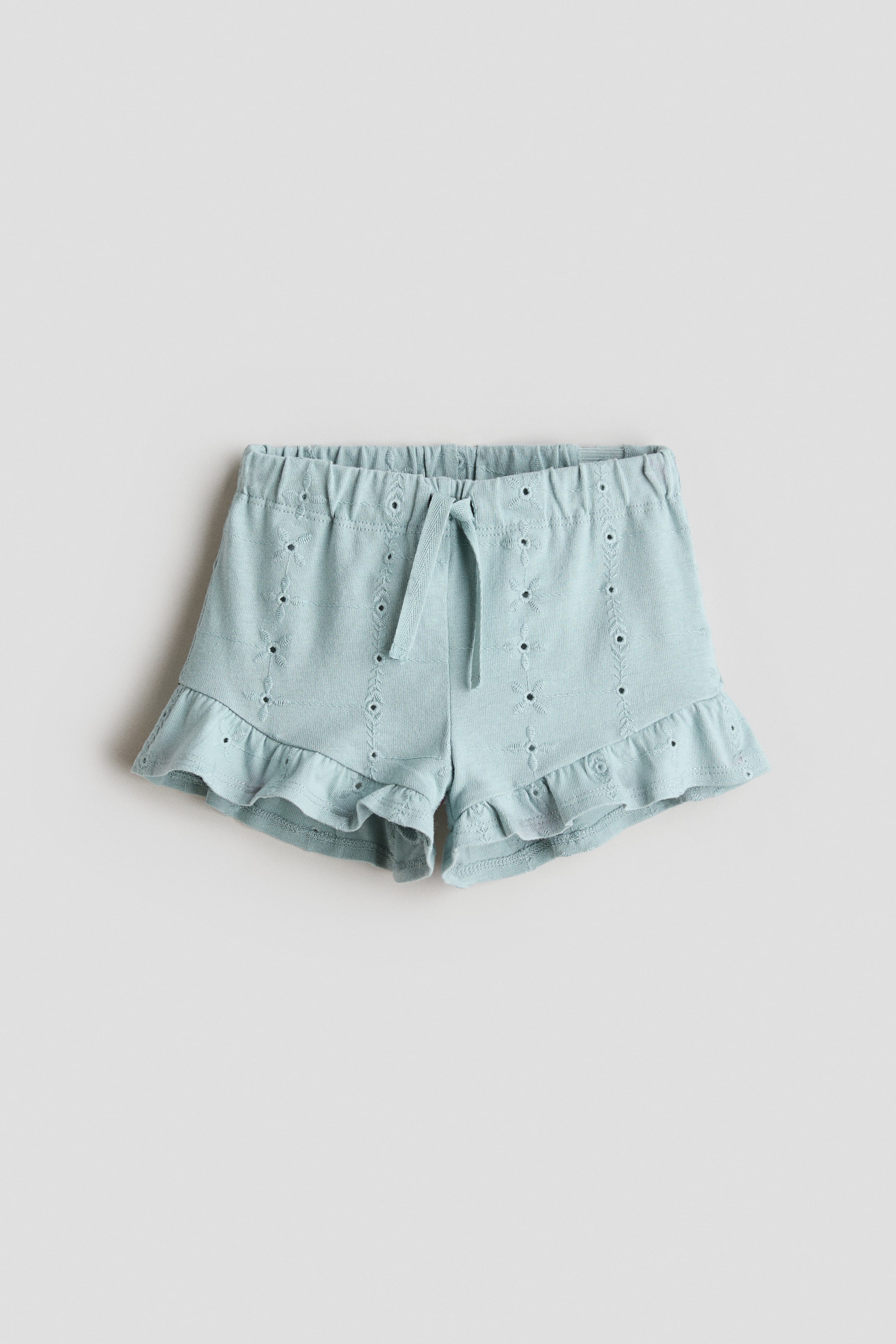 Shorts with Eyelet Embroidery