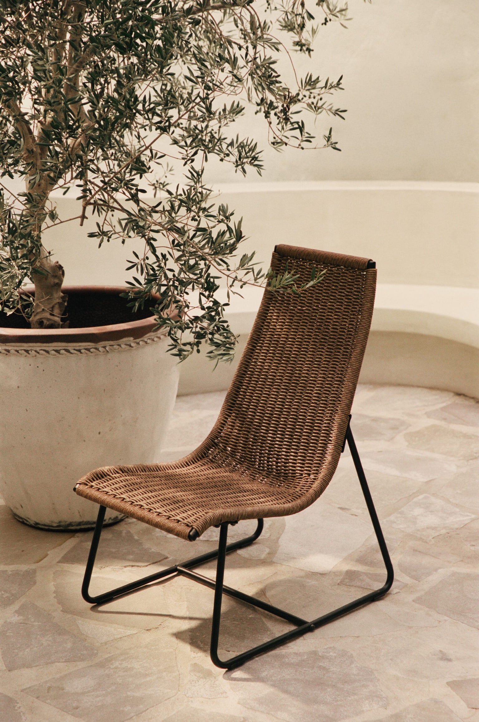 Outdoor lounge chair - Brown - 4