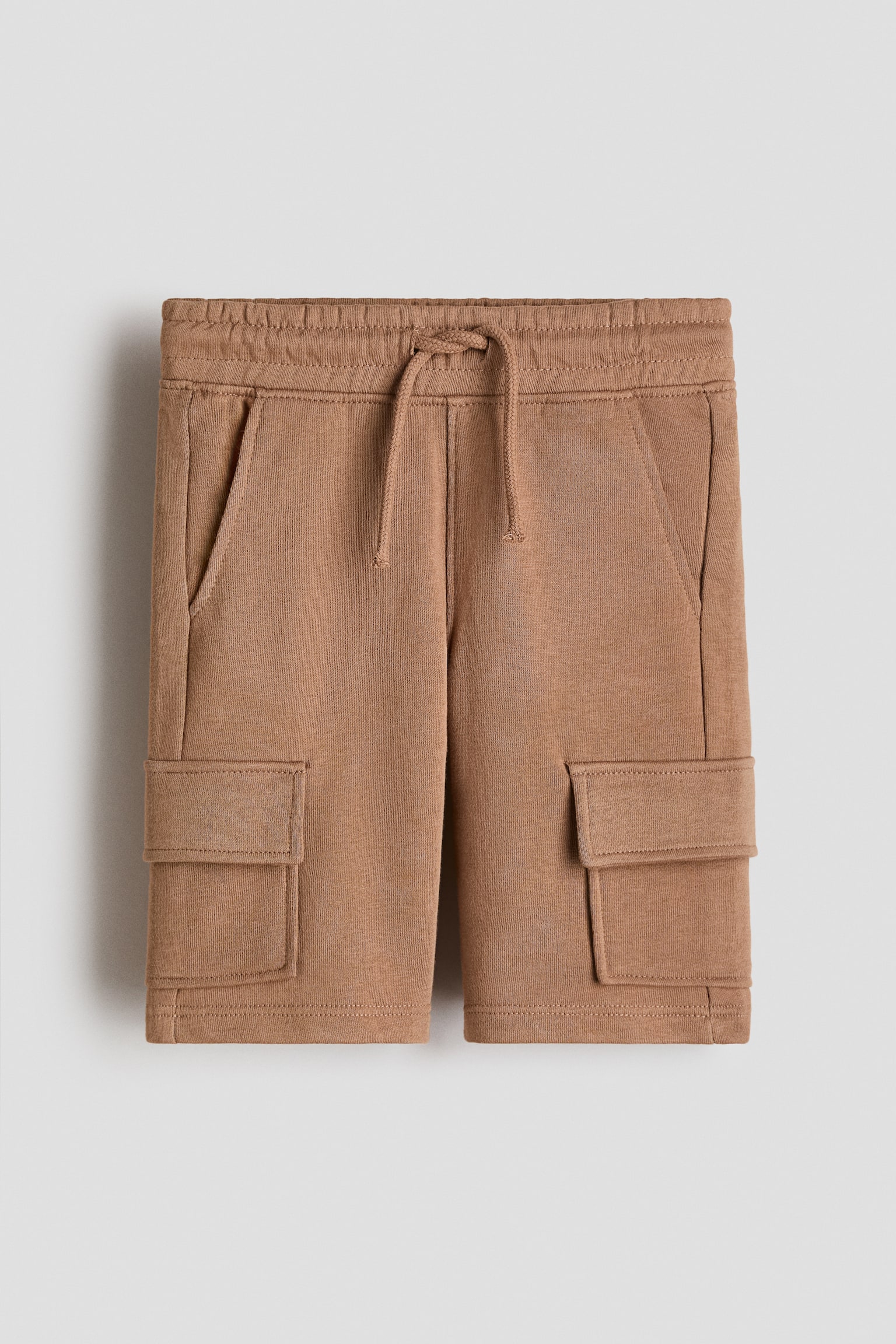Sweatshirt cargo shorts - Light brown