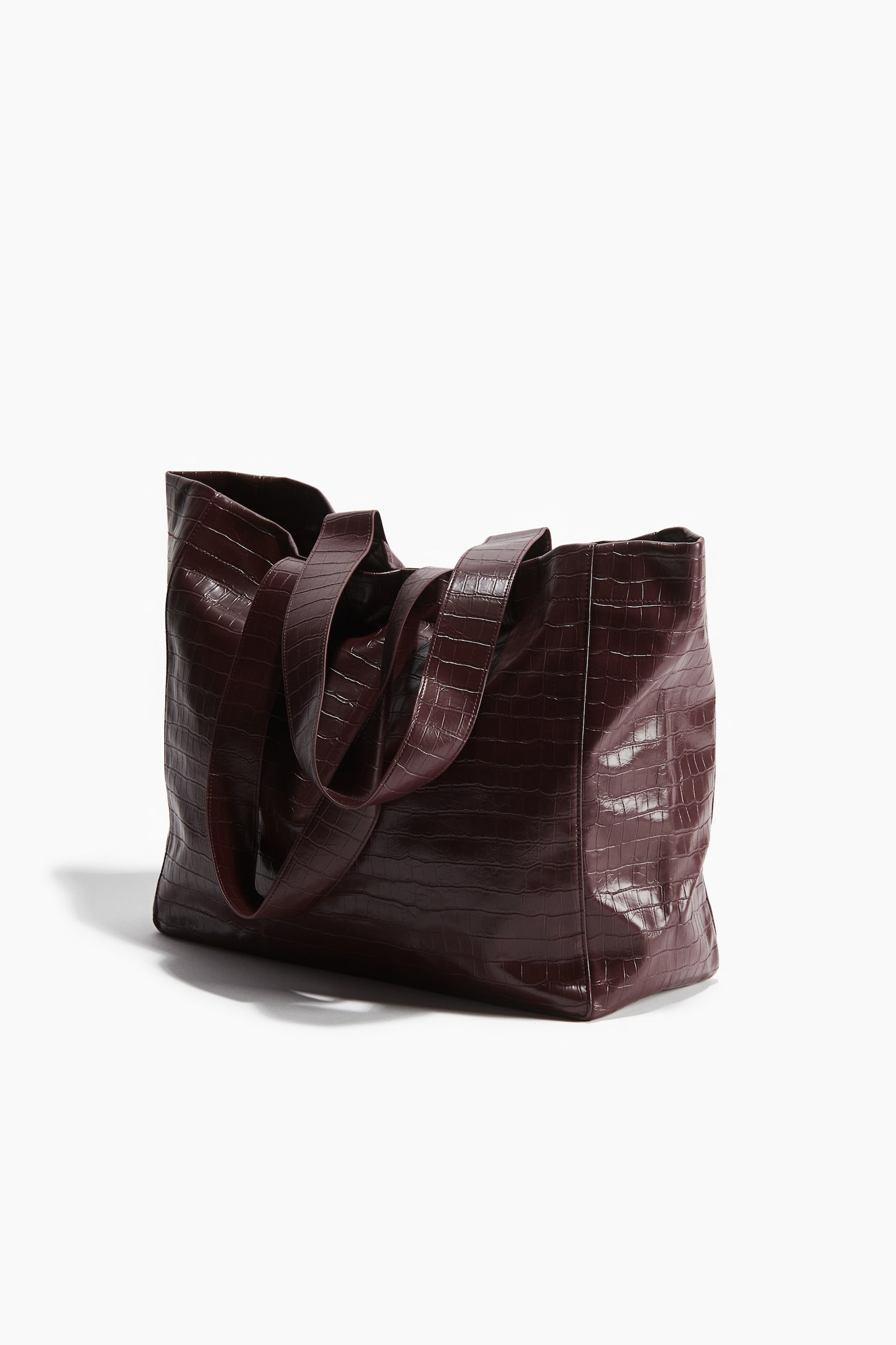 Coated shopper - Burgundy/Black - 2