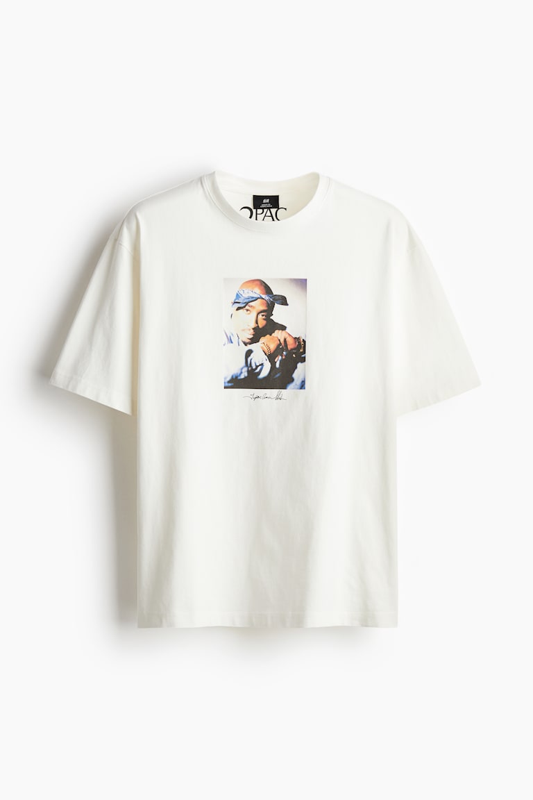 Merch Maglietta H\u0026amp;m Loose Fit Printed T-shirt White/NYC Run Club, image size:768x1152