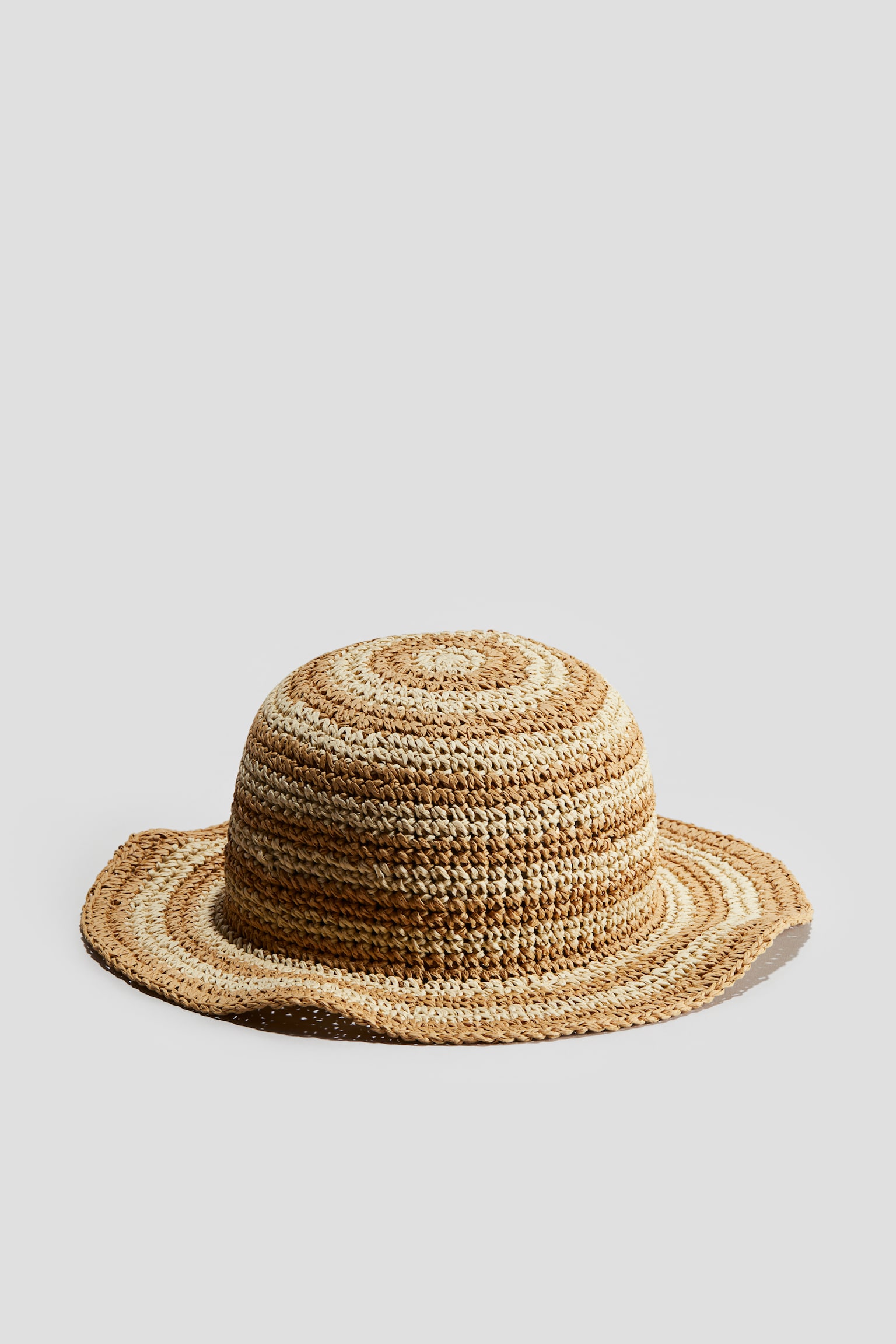 Straw Hat - Beige/Stripe/Pink/Pattern - 2