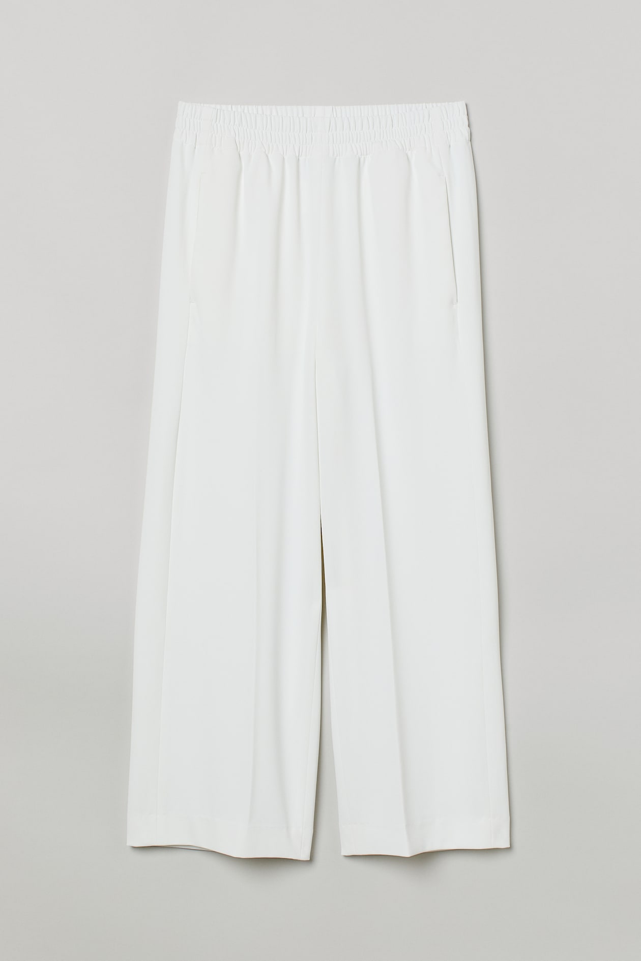 Cropped trousers - High waist - Three-quarter length - White - Ladies ...