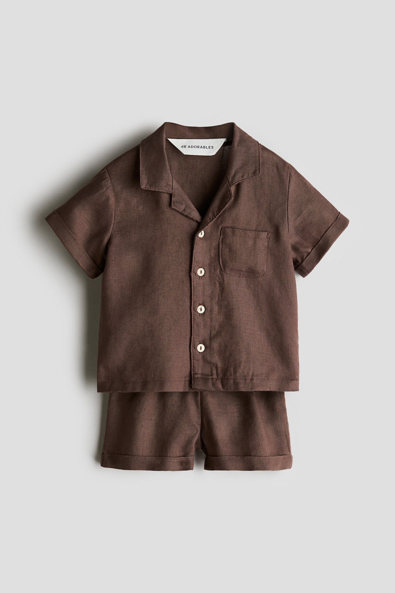 Ensemble 2 pièces en lin - Marron - ENFANT | H&M FR