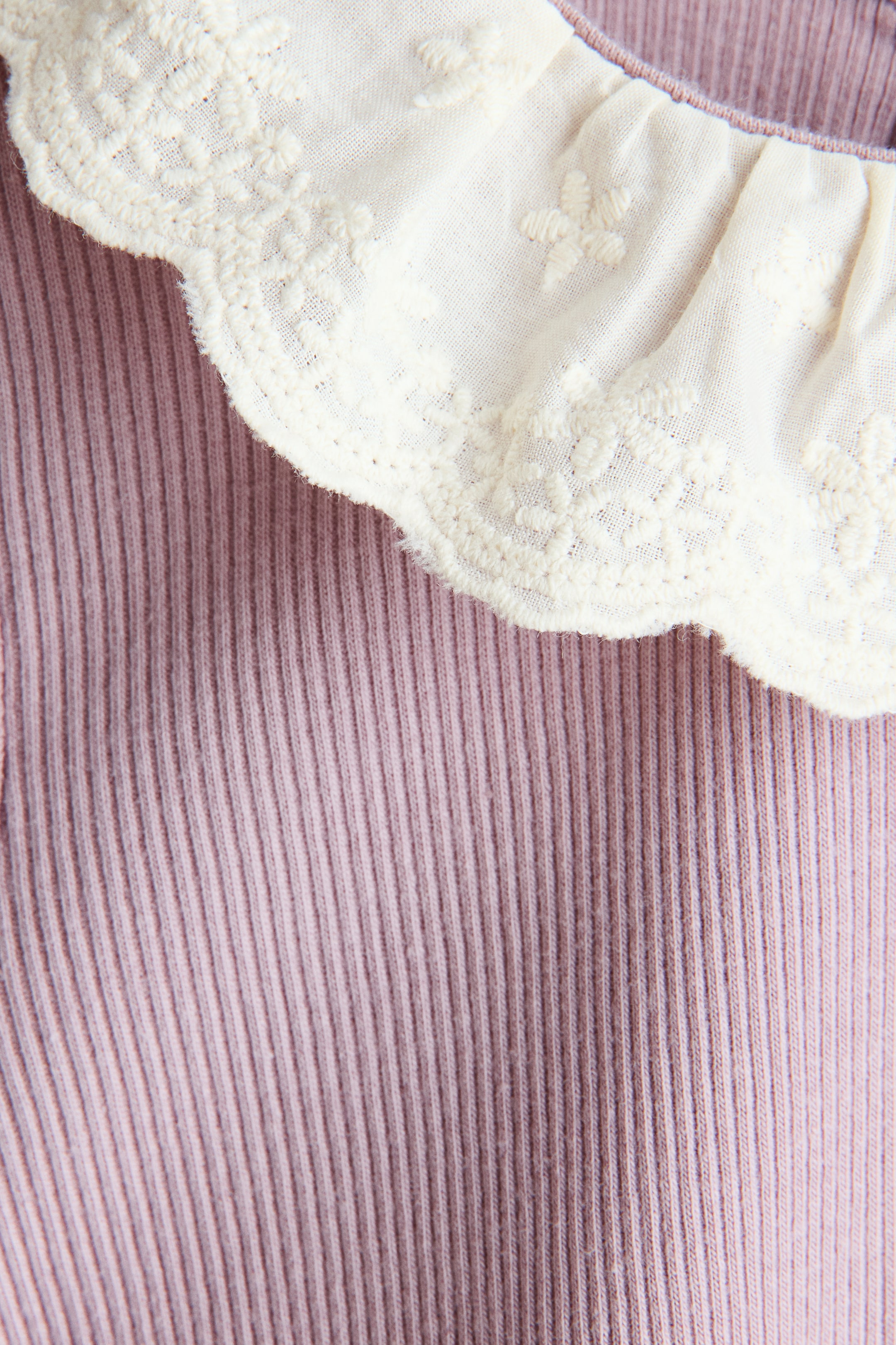 Rib-Knit Top with Collar