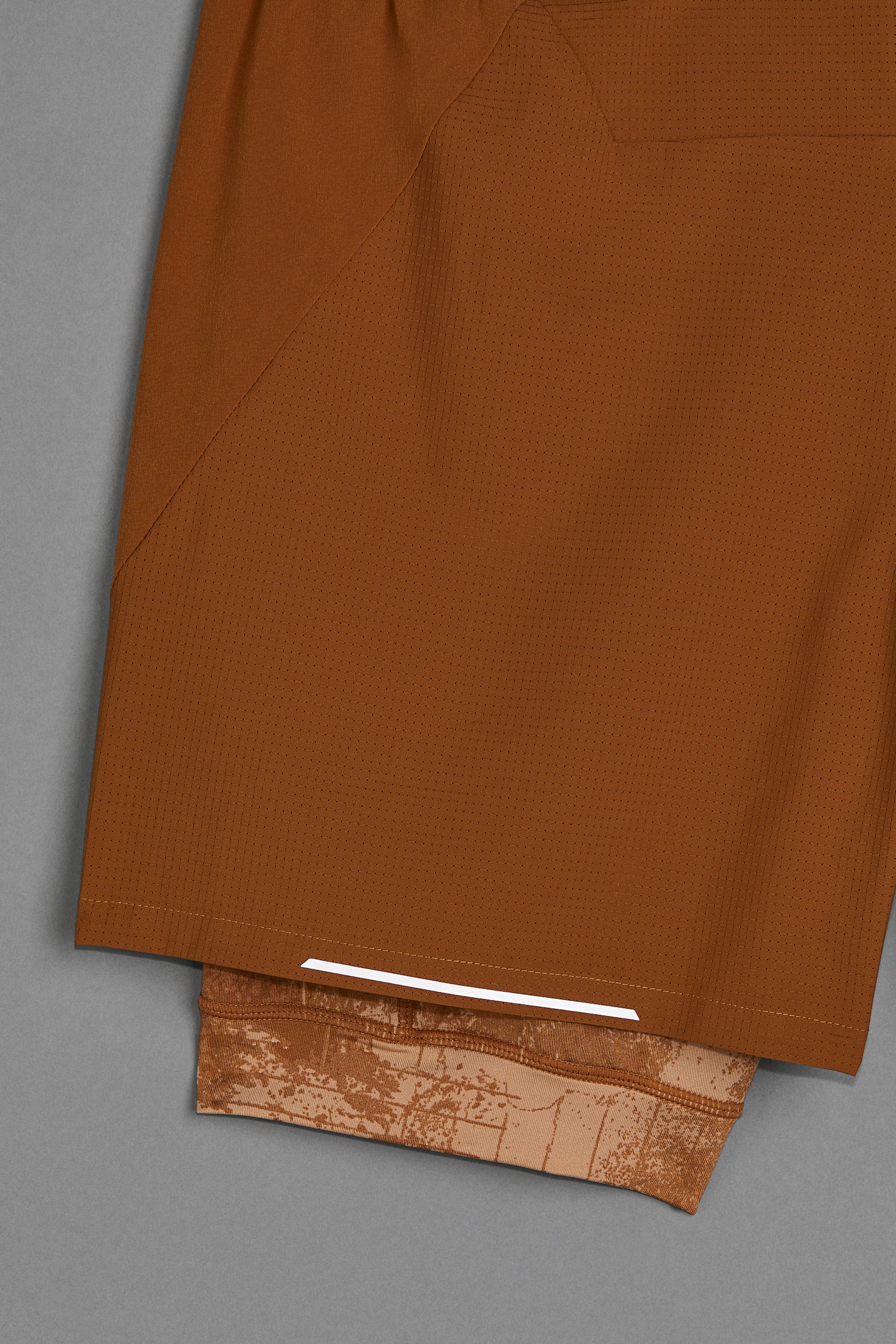 DryMove™ Double Layer Running Shorts - Light brown/Pattern/Khaki green/Khaki green/Pattern/Black - 2