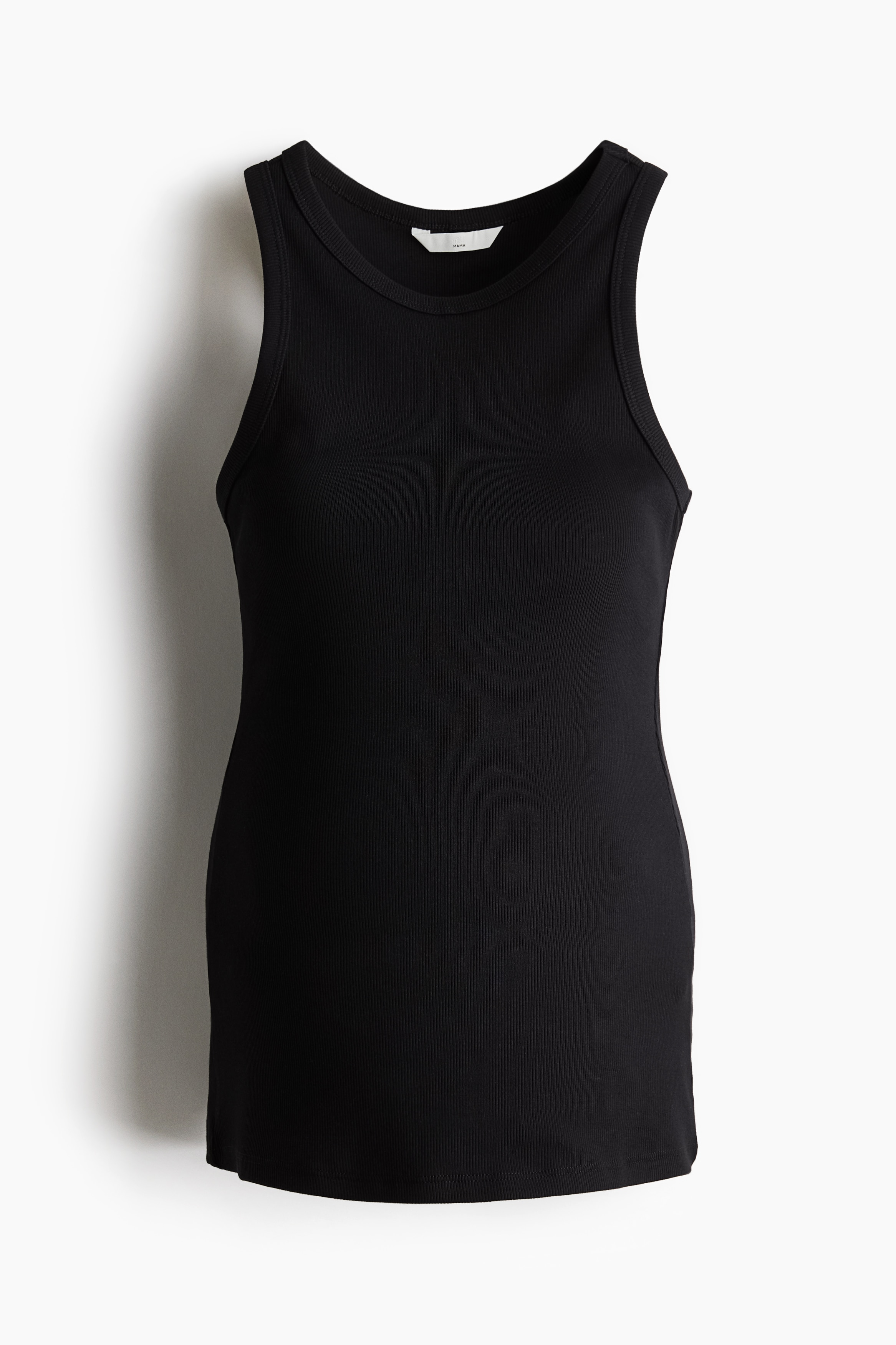 MAMA Rib Tank - Black/Light beige/Stripe