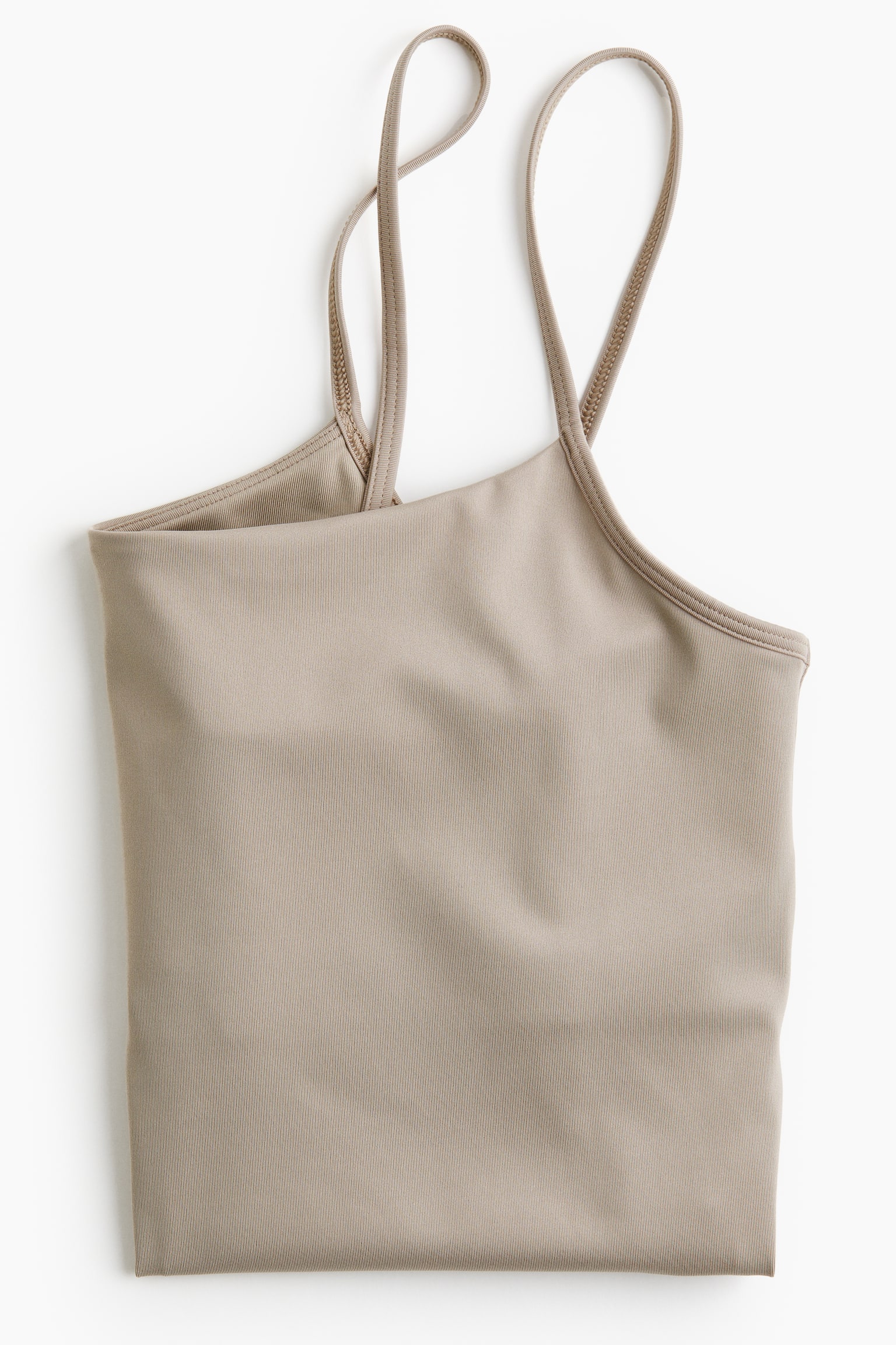 Cropped sports vest top in DryMove™ - Beige/Dark grey/Navy blue/White - 6