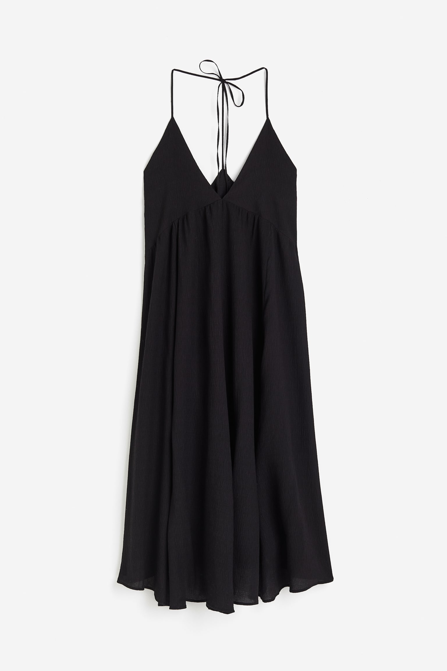 Tie Detail Beach Dress - Black - 2