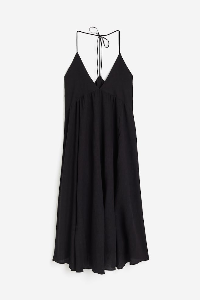 Tie-detail beach dress - Black - 2