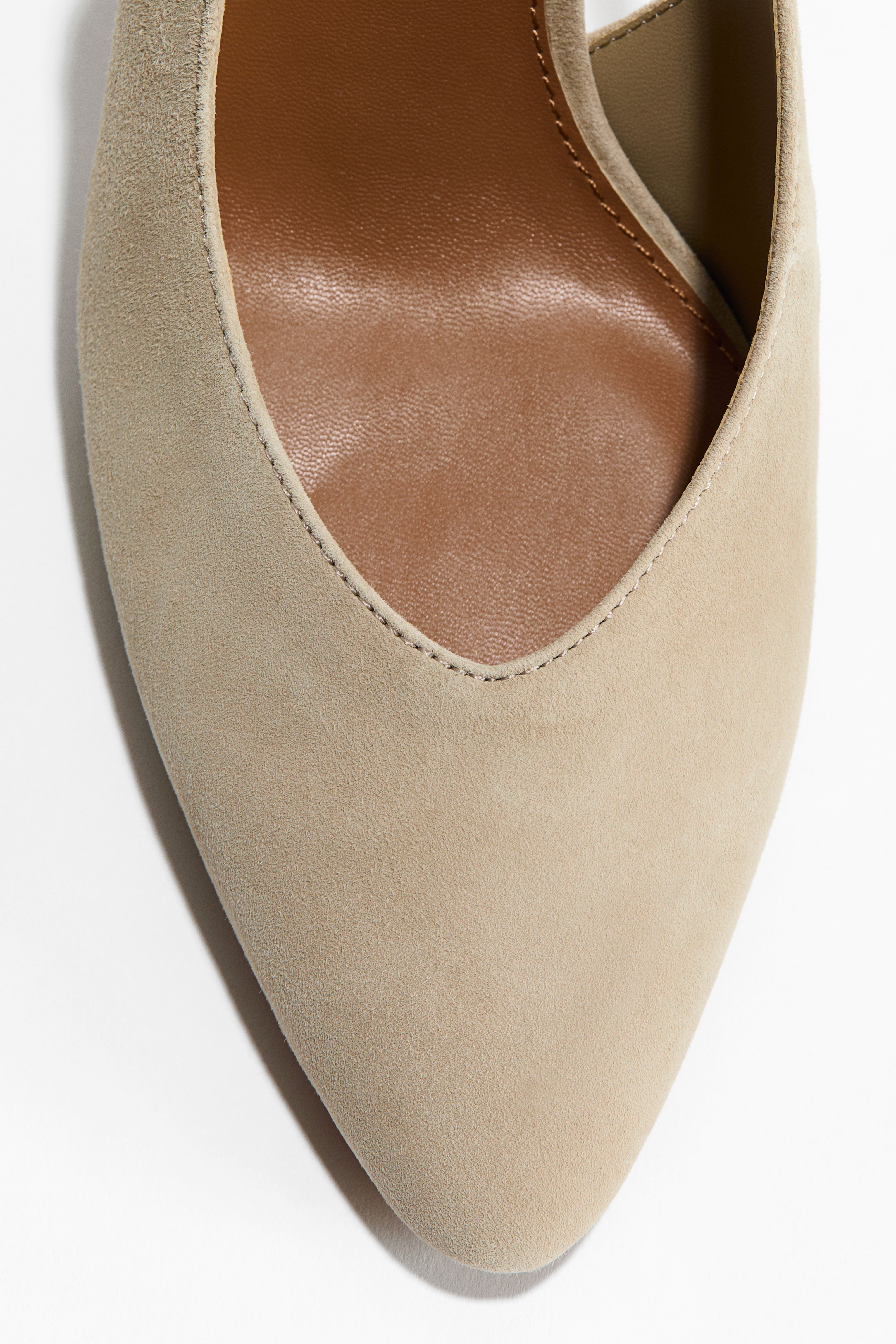 Stiletto-Heeled Suede Slingbacks