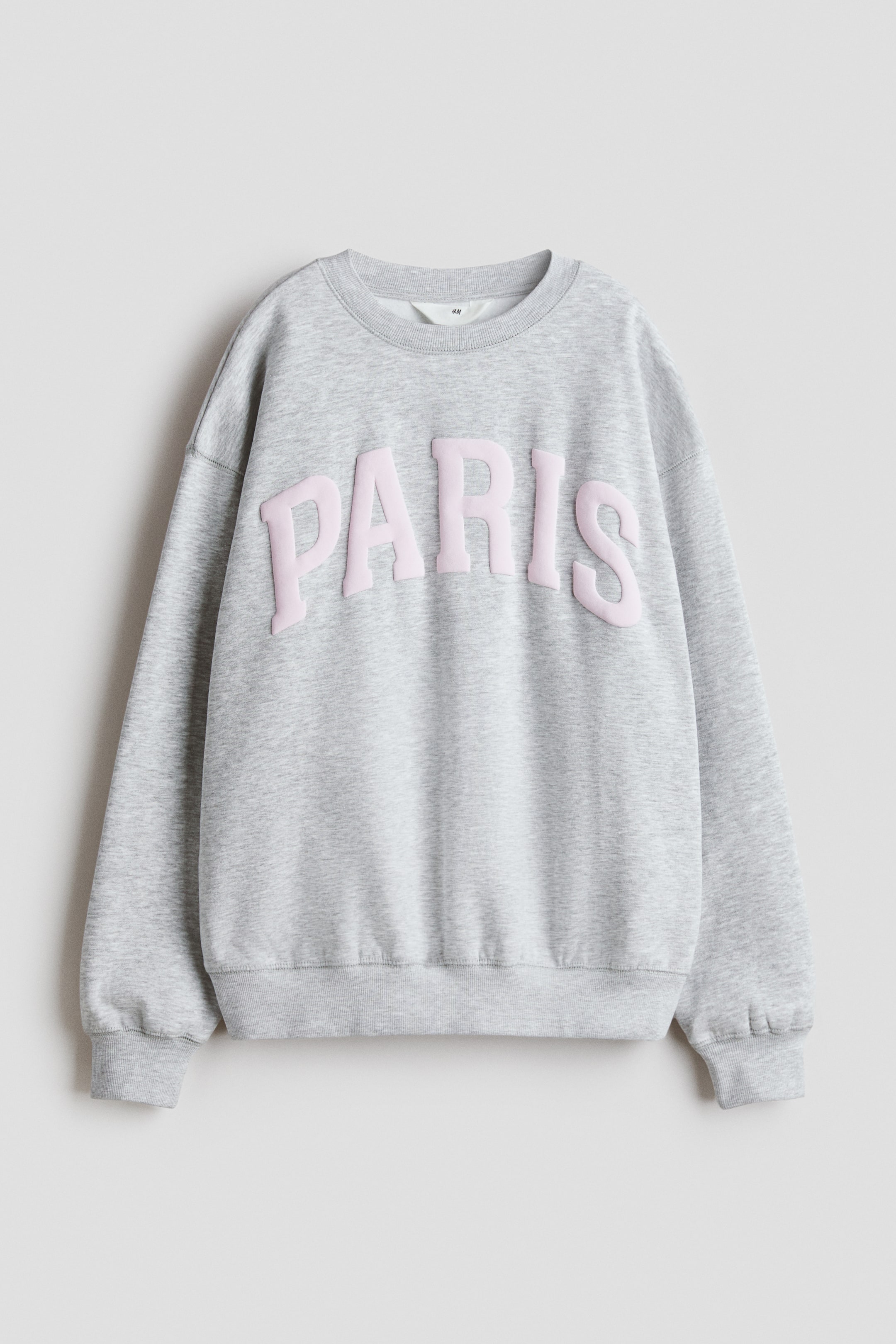 Xem ảnh lớn hơn: Áo nỉ có hoạ tiết - Màu xám nhạt đốm/Paris - Kids | H&M VN 3