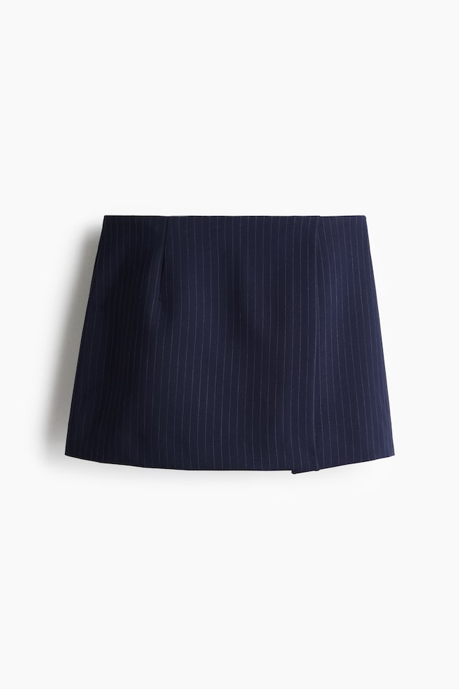 Wrap skort - Navy blue/Pinstriped/Beige/Khaki green - 1