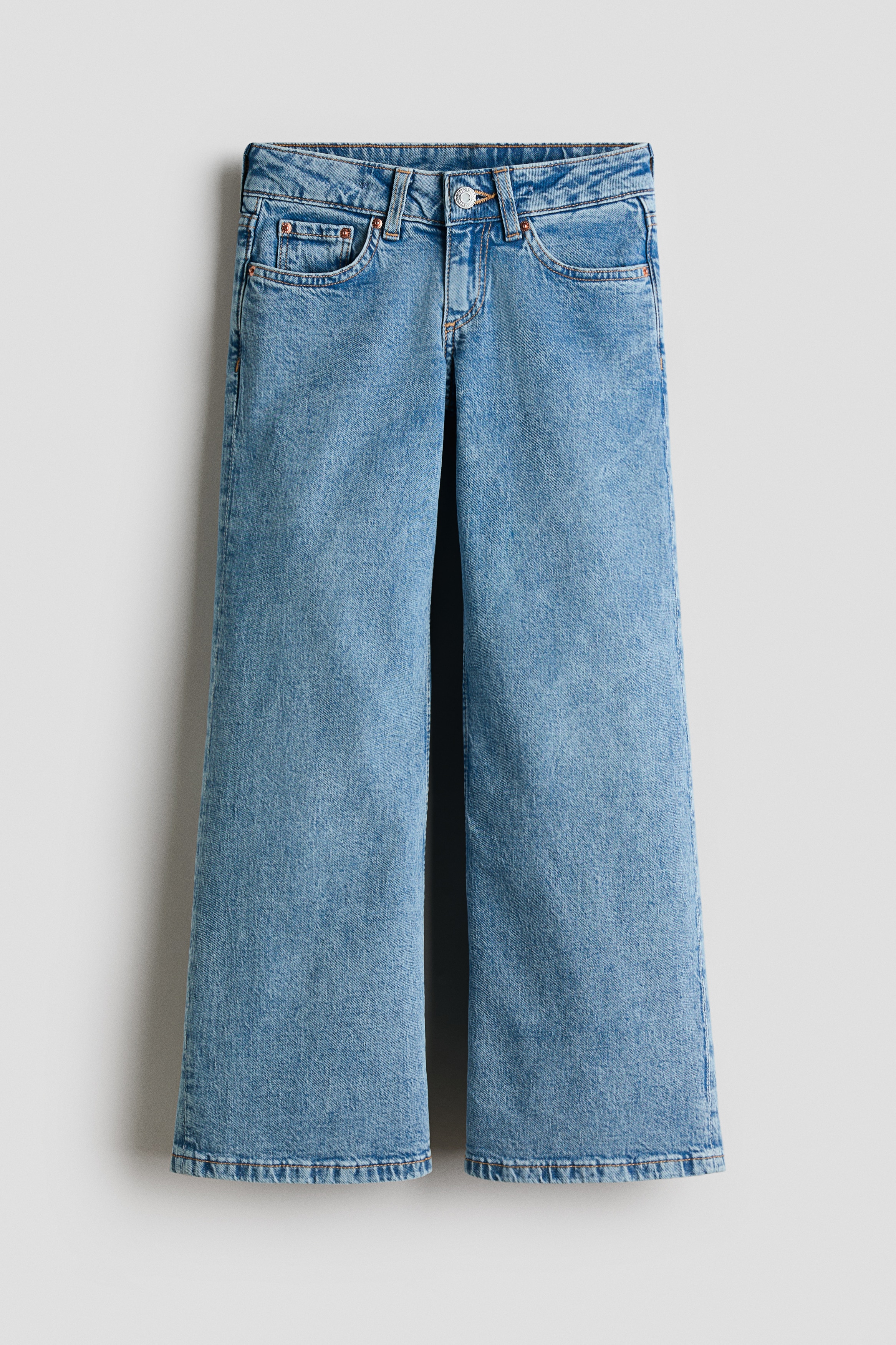 Wide Leg Low Jeans - Blu denim