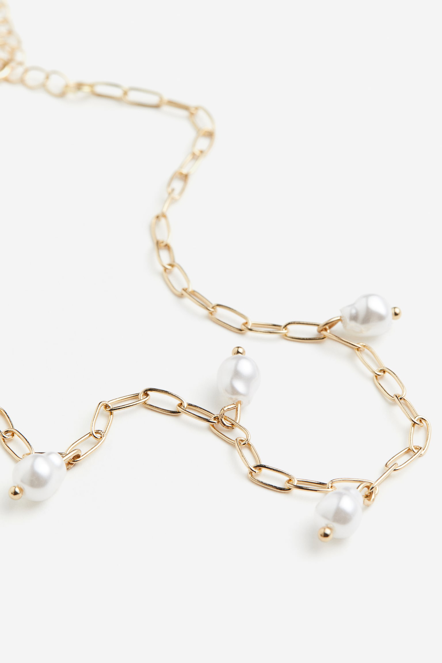 Bead-detail chain necklace - Gold-coloured - 2