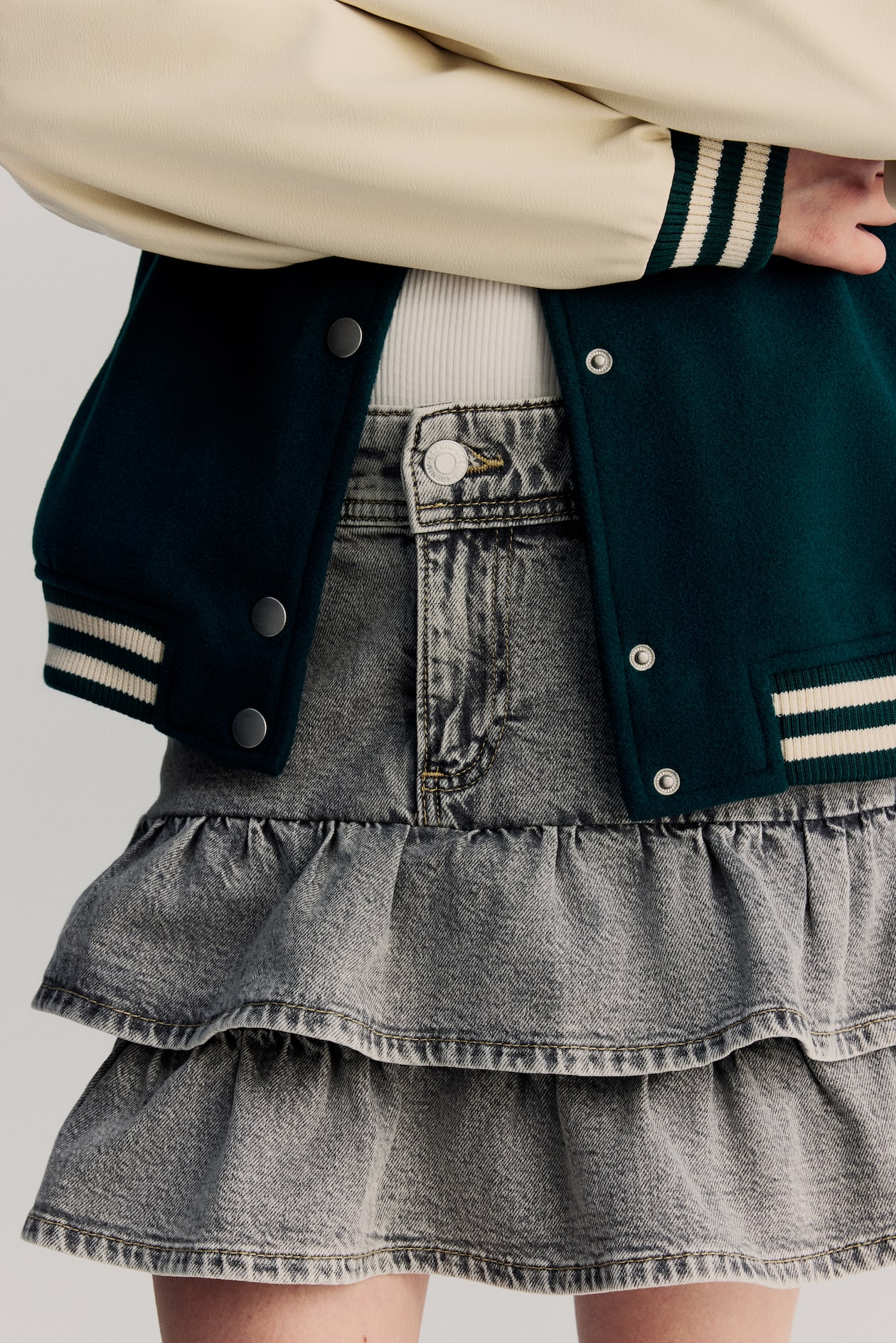 DQ-2303 Kid Layered Ruffle Hem Skirt