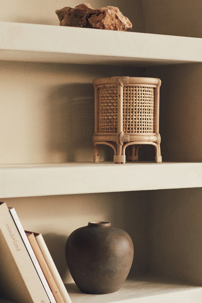 Beige Rattan Plant Pot Holder at H&M Home | H&M US