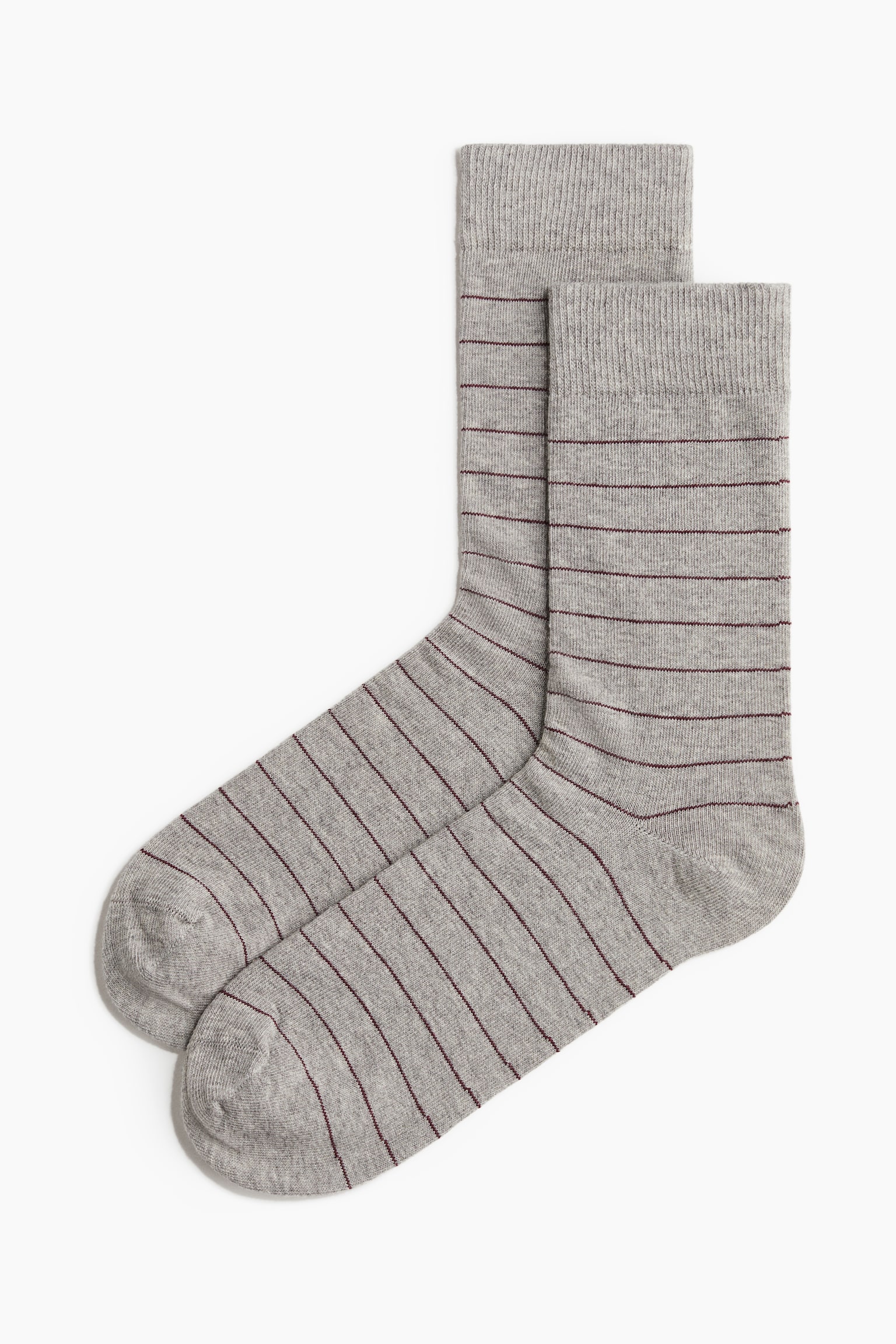 3-pack socks - Burgundy/Grey marl/Grey marl/Striped - 3