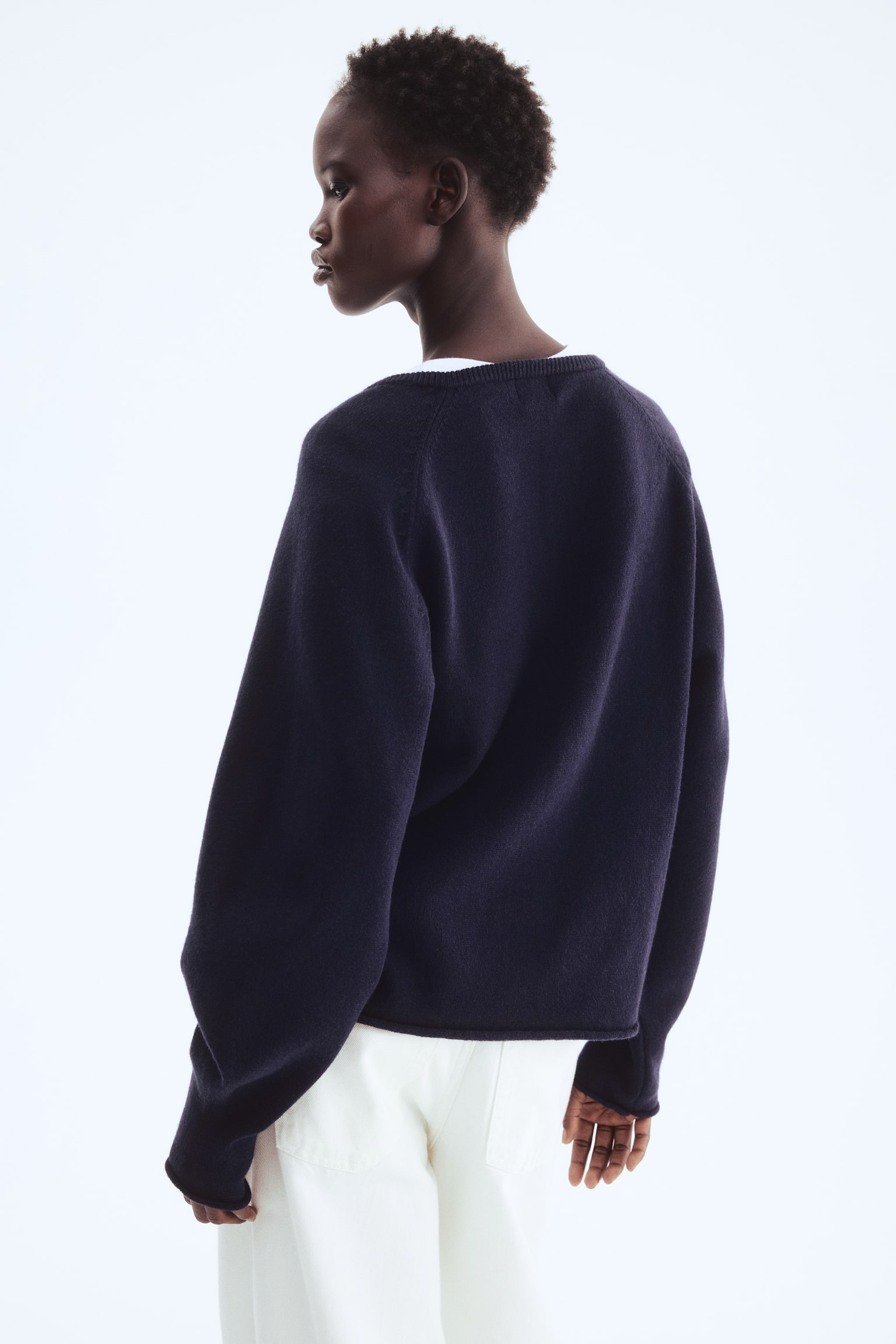 V-neck jumper - Navy blue - 5