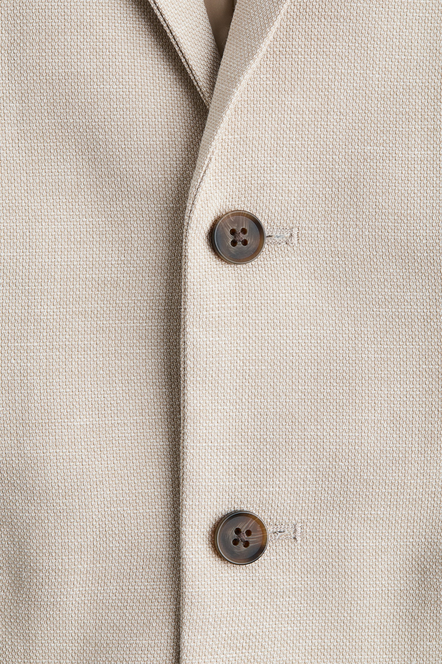 Sako od mešavine lana - Svetlobež/Mornarsko plava - 2