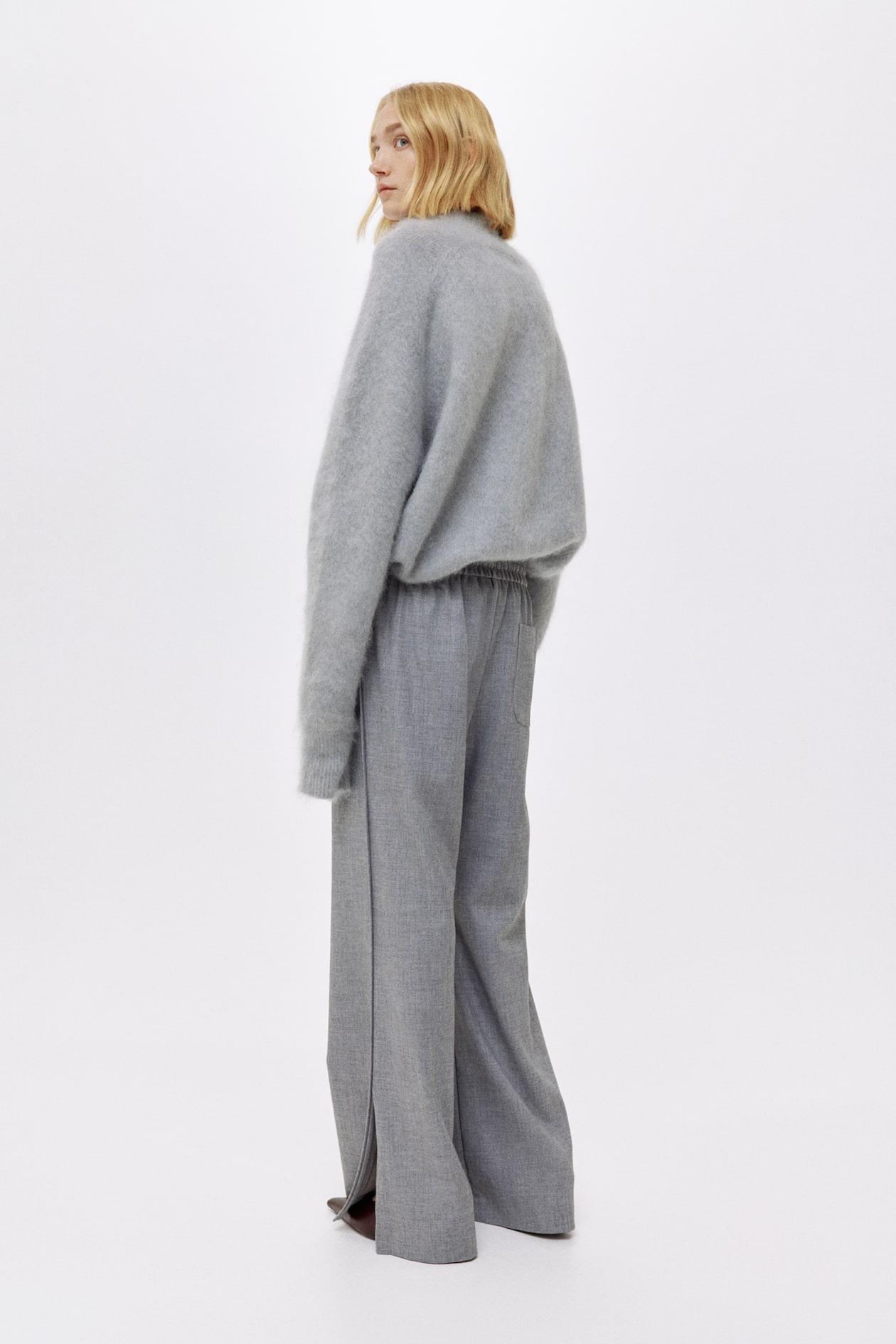 Mohair-Blend Mock Turtleneck Sweater - image 4