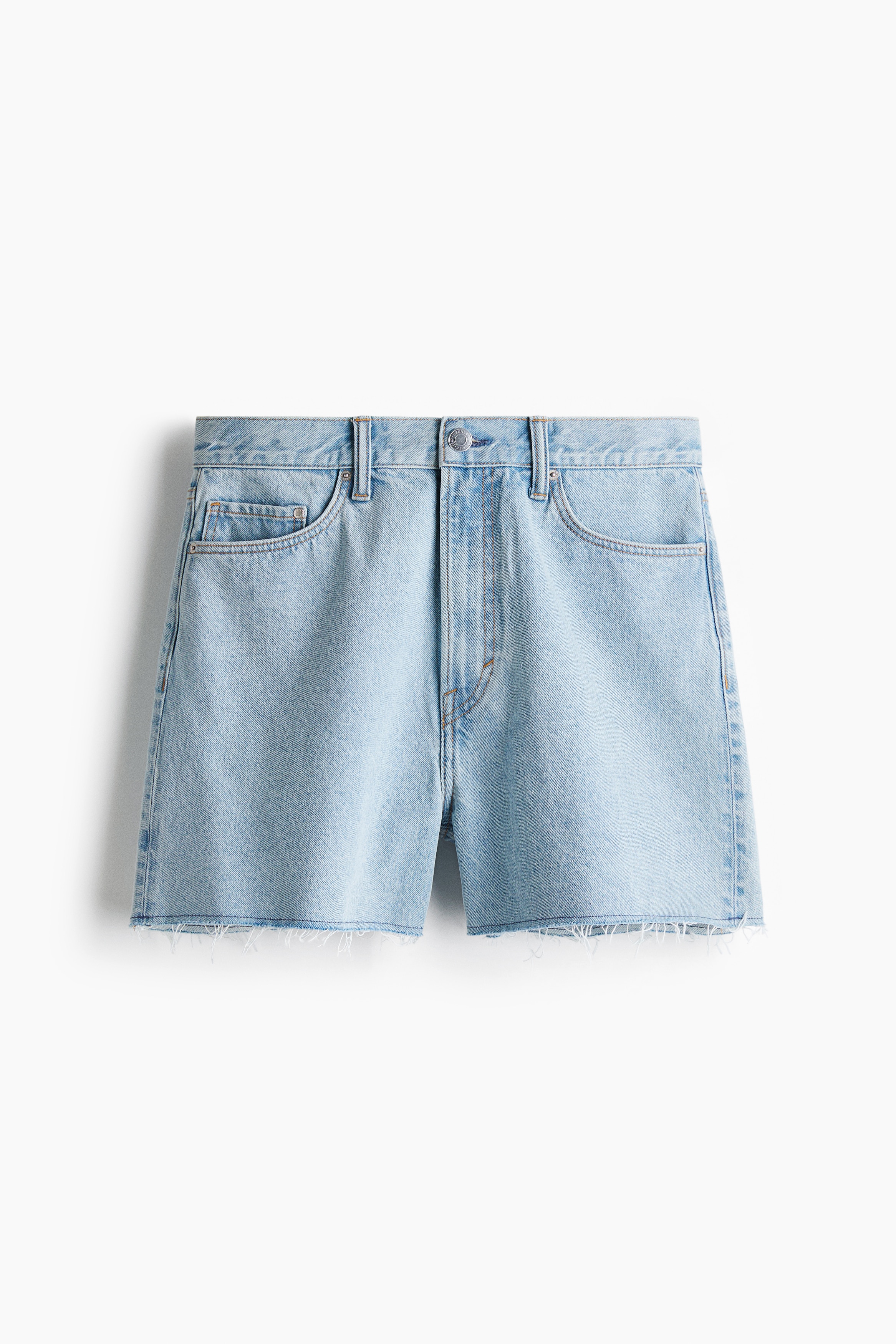 Baggy denim shorts - Light denim blue/Denim black