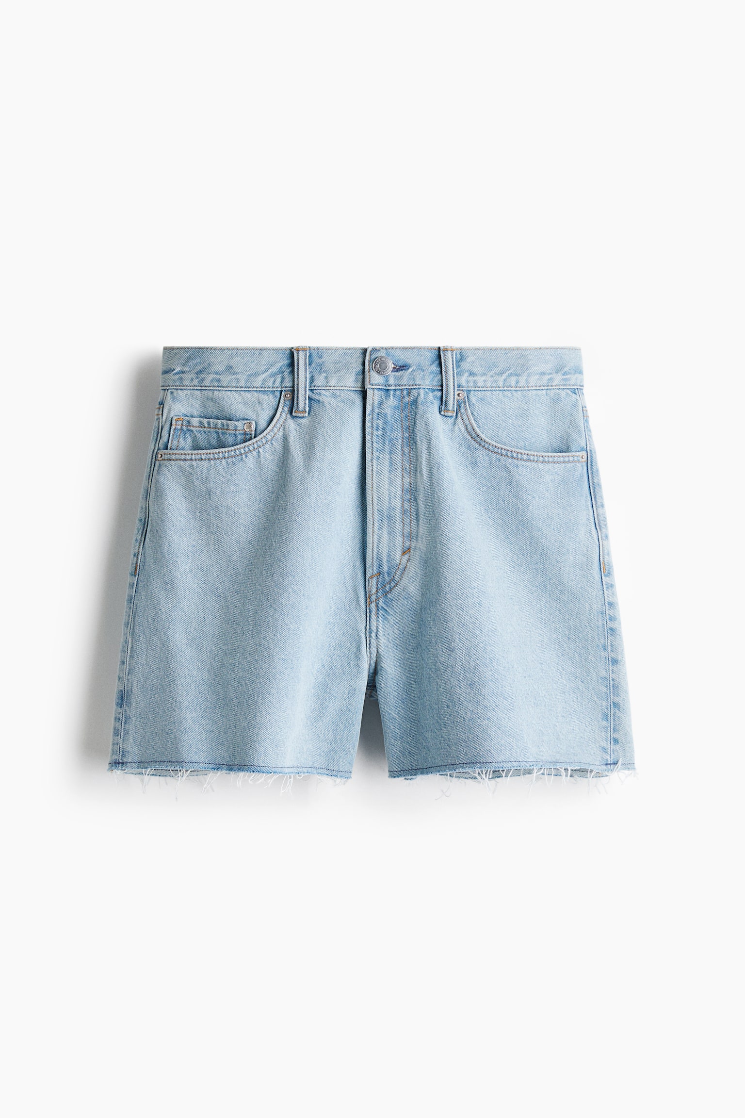 Baggy denim shorts - Light denim blue/Denim black