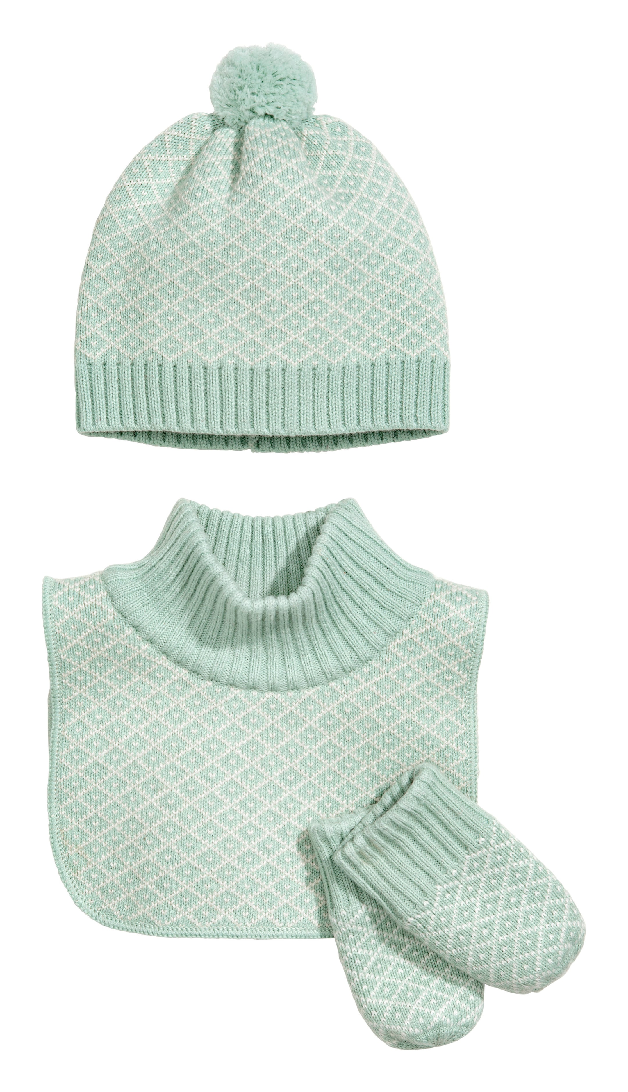 View larger image: 3-piece cotton-blend set - Mint green - Kids | H&M GB 1