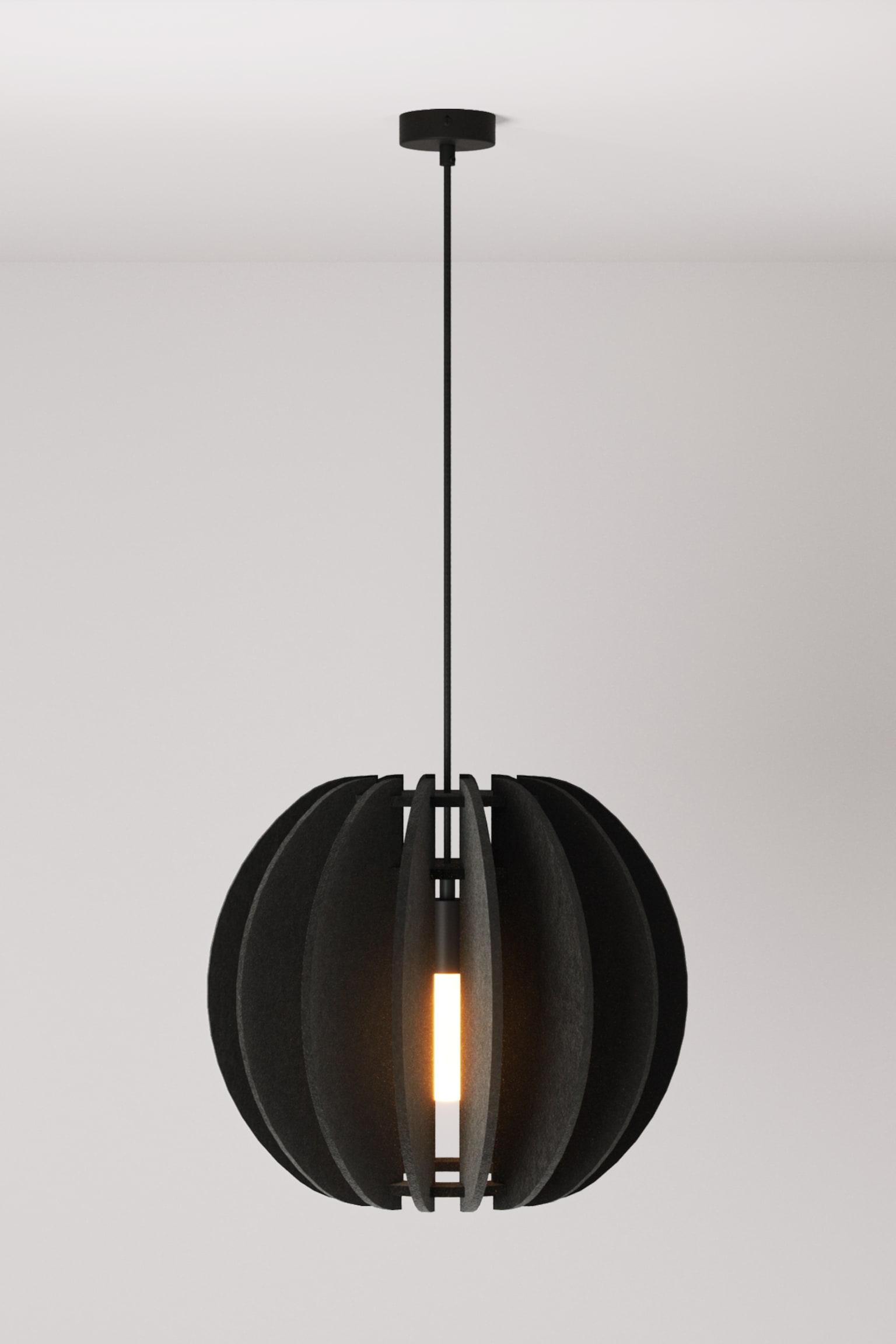 Lampa Wisząca Z Materiału Dźwiękochłonnego - Czarny/Mieszanka - 1