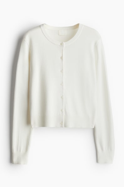 Fine-knit Cardigan - Cream - Ladies | H&M CA