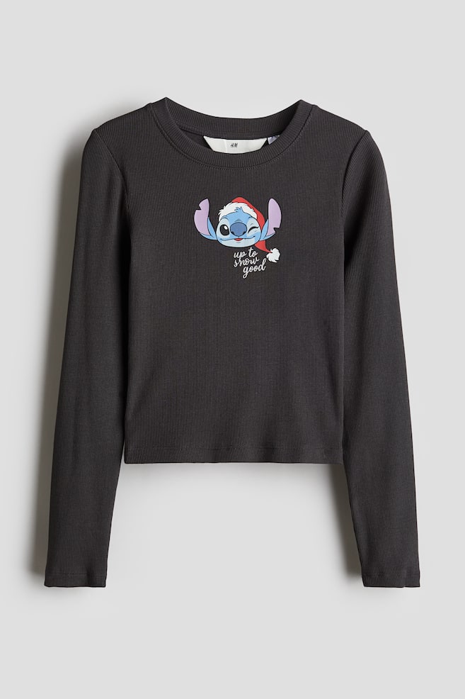 Camiseta de punto con motivo estampado - Gris oscuro/Lilo y Stitch/Blanco/Las Supernenas - 1