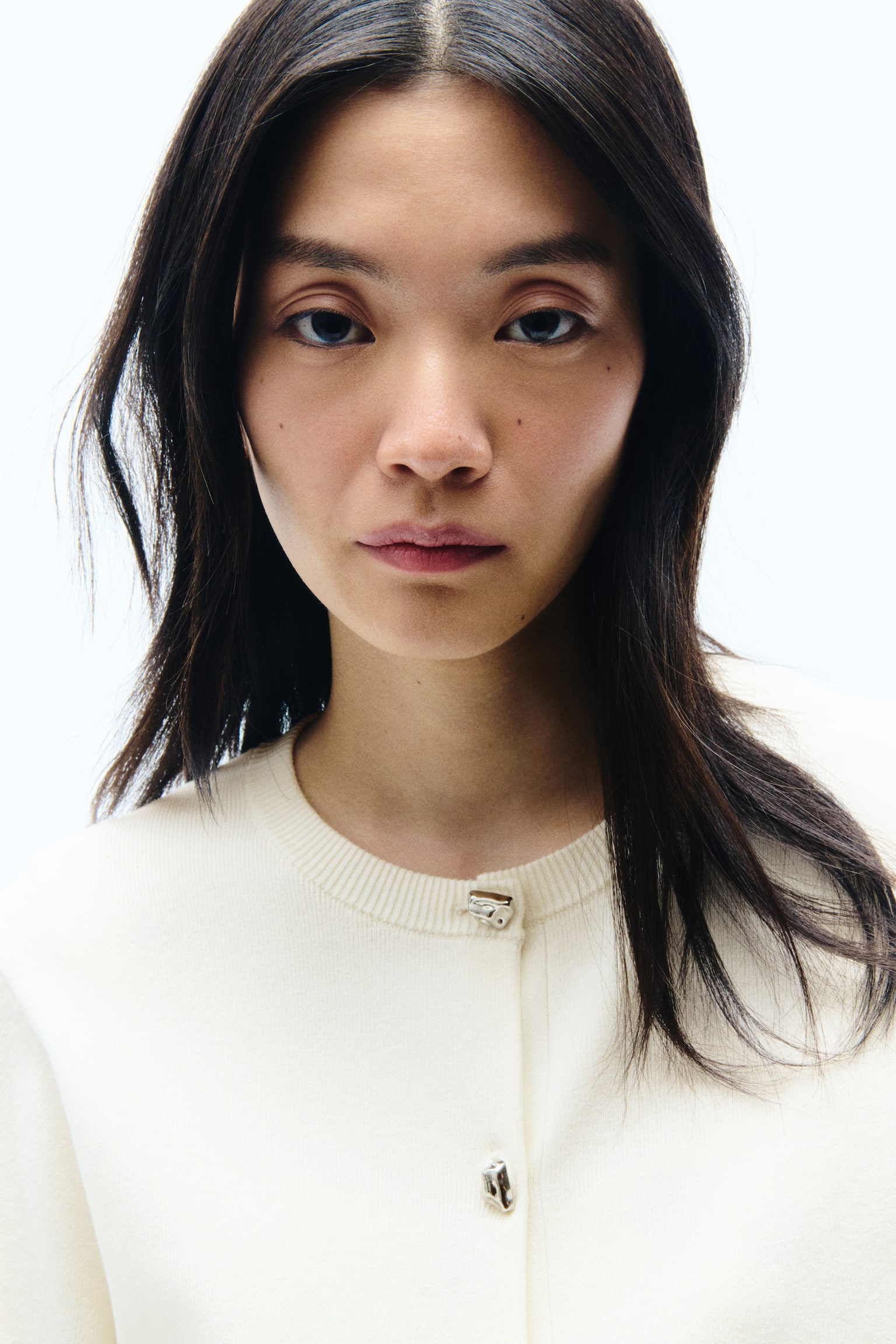 Áo cardigan ngắn - Màu trắng/Màu đỏ - 4