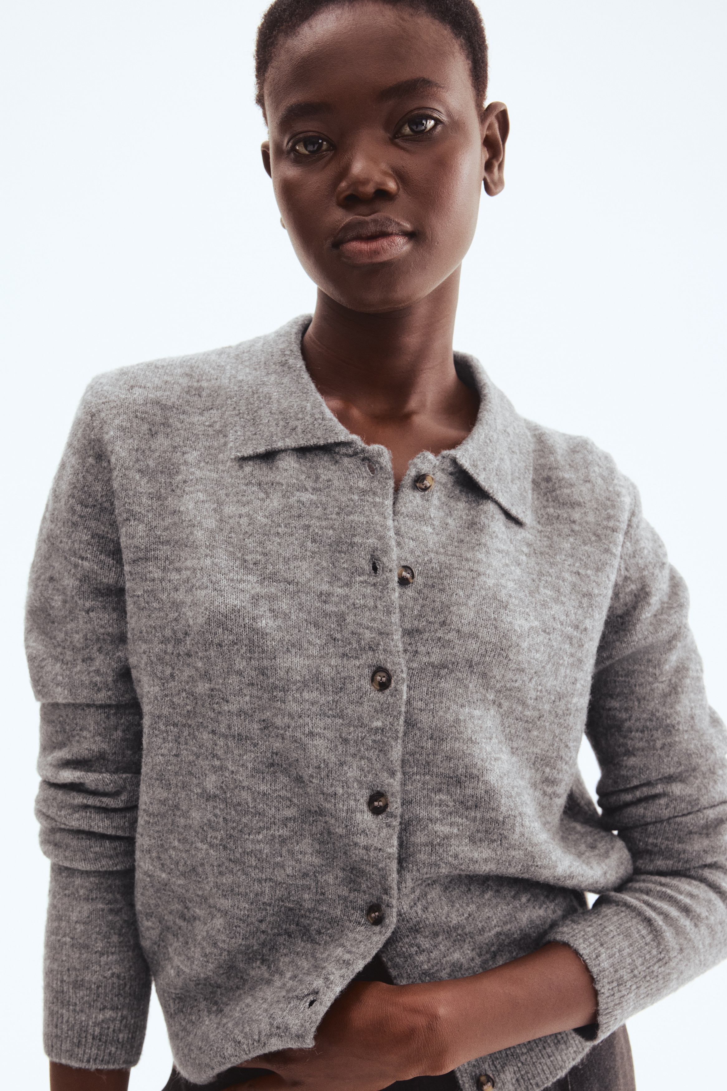 Collared cardigan