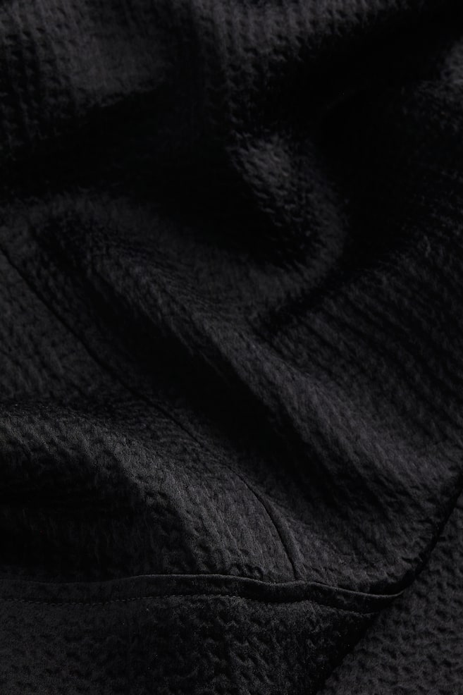 Silk-blend trousers - Black/Light beige - 5