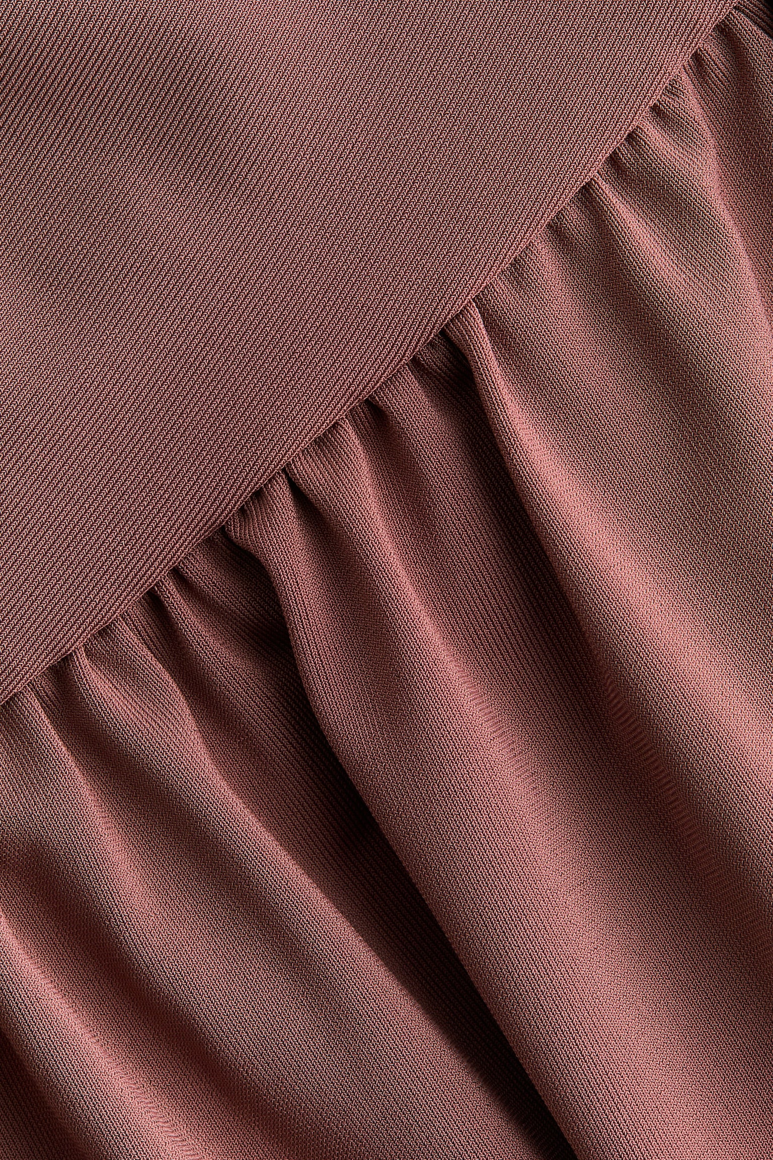 Draped jersey dress - Rose ancien foncé/Marron foncé - 3