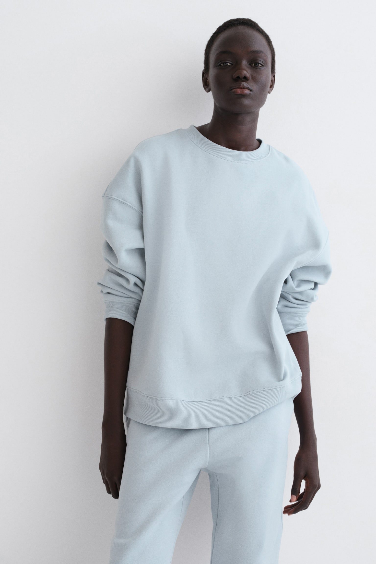 Oversized sweatshirt - Light turquoise/Dark greige/Black/Light grey marl/Cream/Burgundy/Navy blue/Burgundy/Light beige - 4