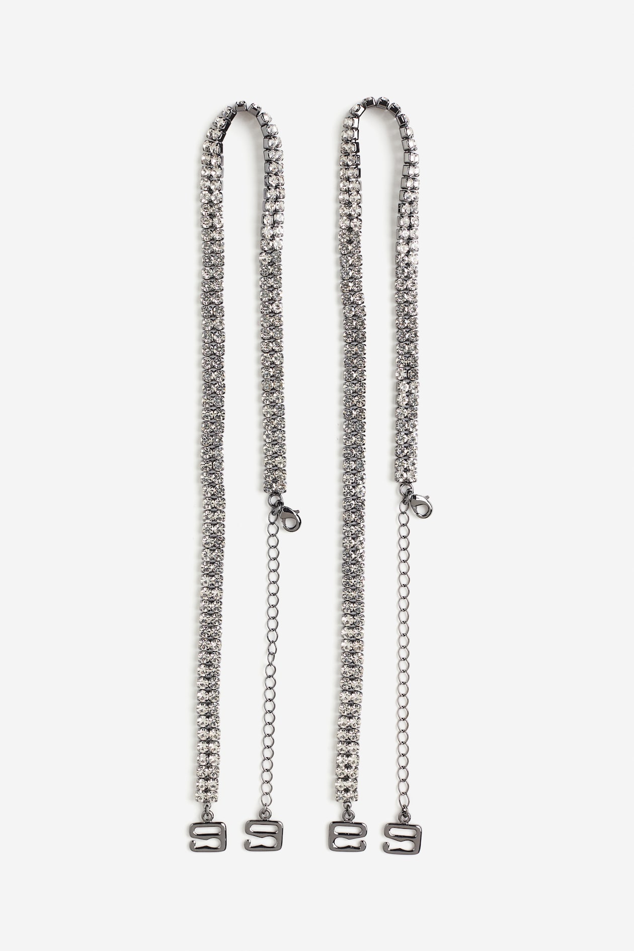 Fancy Bra Straps Grey Silver coloured Ladies H M GB fancy-bra-straps-grey-silver-coloured-ladies-h-m-gb