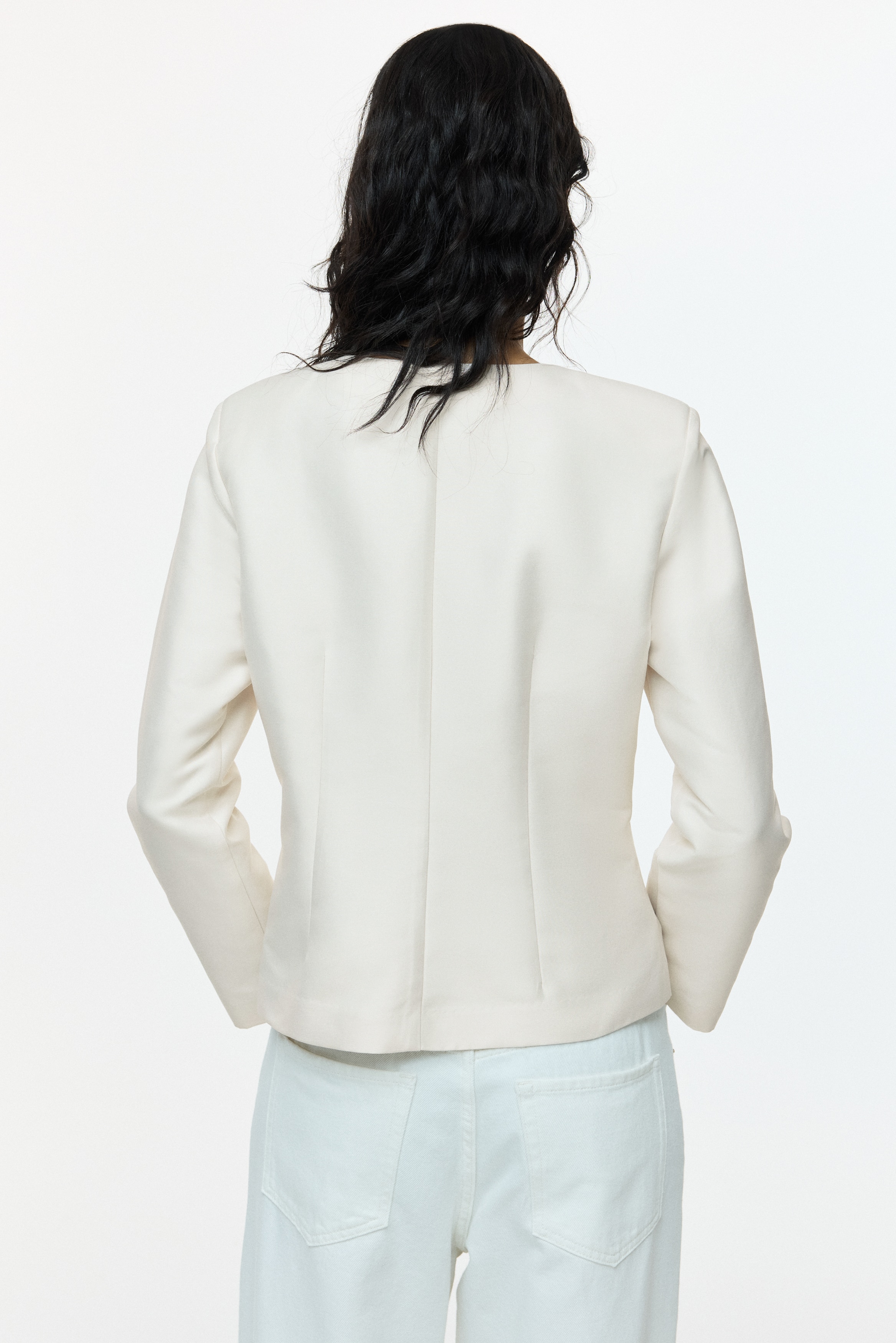 Square-neck blazer