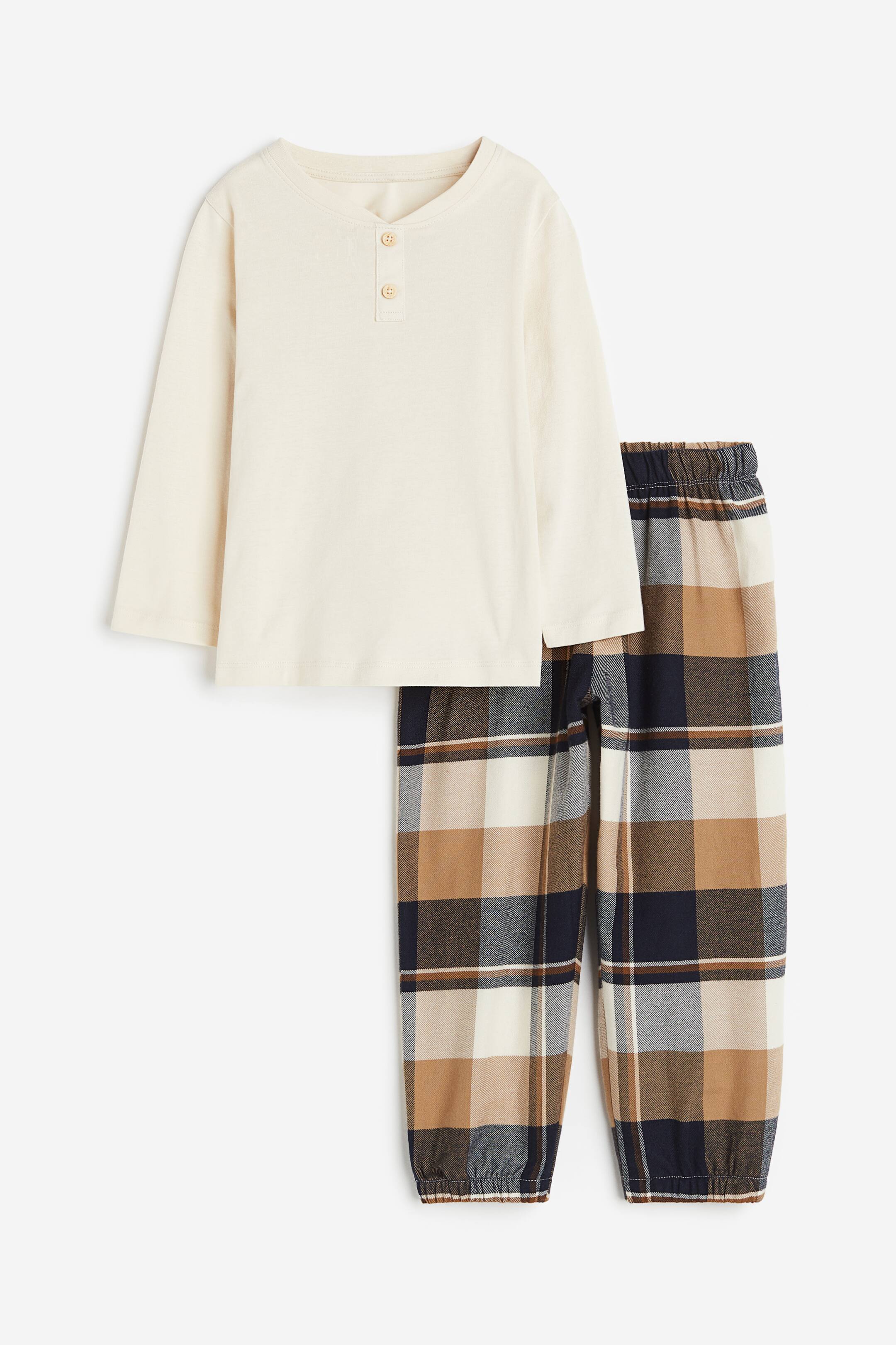View larger image: Pyjamas - Light beige/Checked - Kids | H&M IE 1