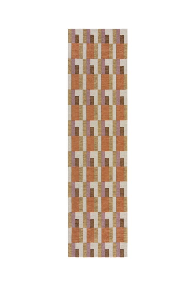 Riley Blok Geometrisch Vloerkleed - Terracotta - 1